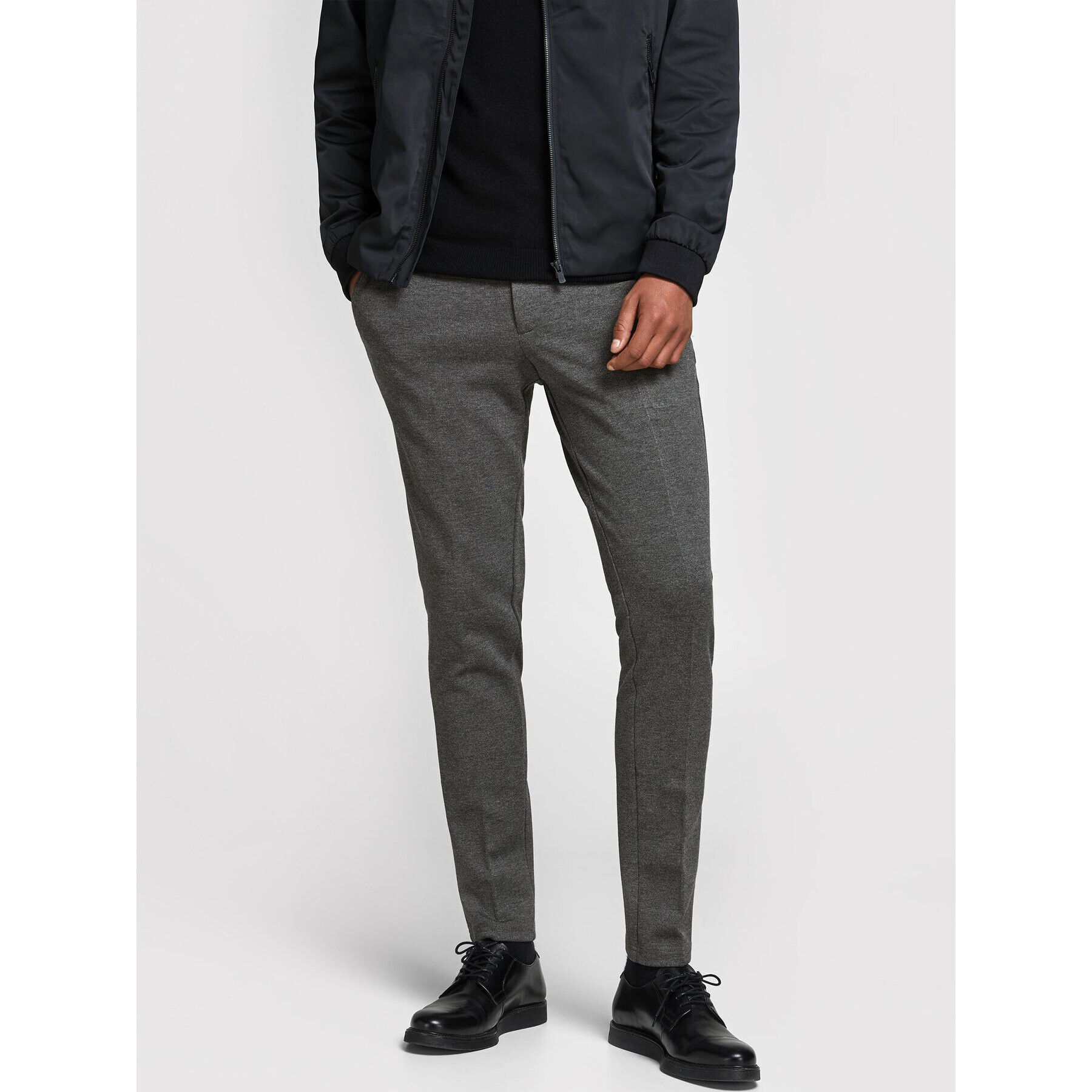 Jack&Jones Chino kalhoty Marco Phil 12173628 Šedá Slim Fit - Pepit.cz