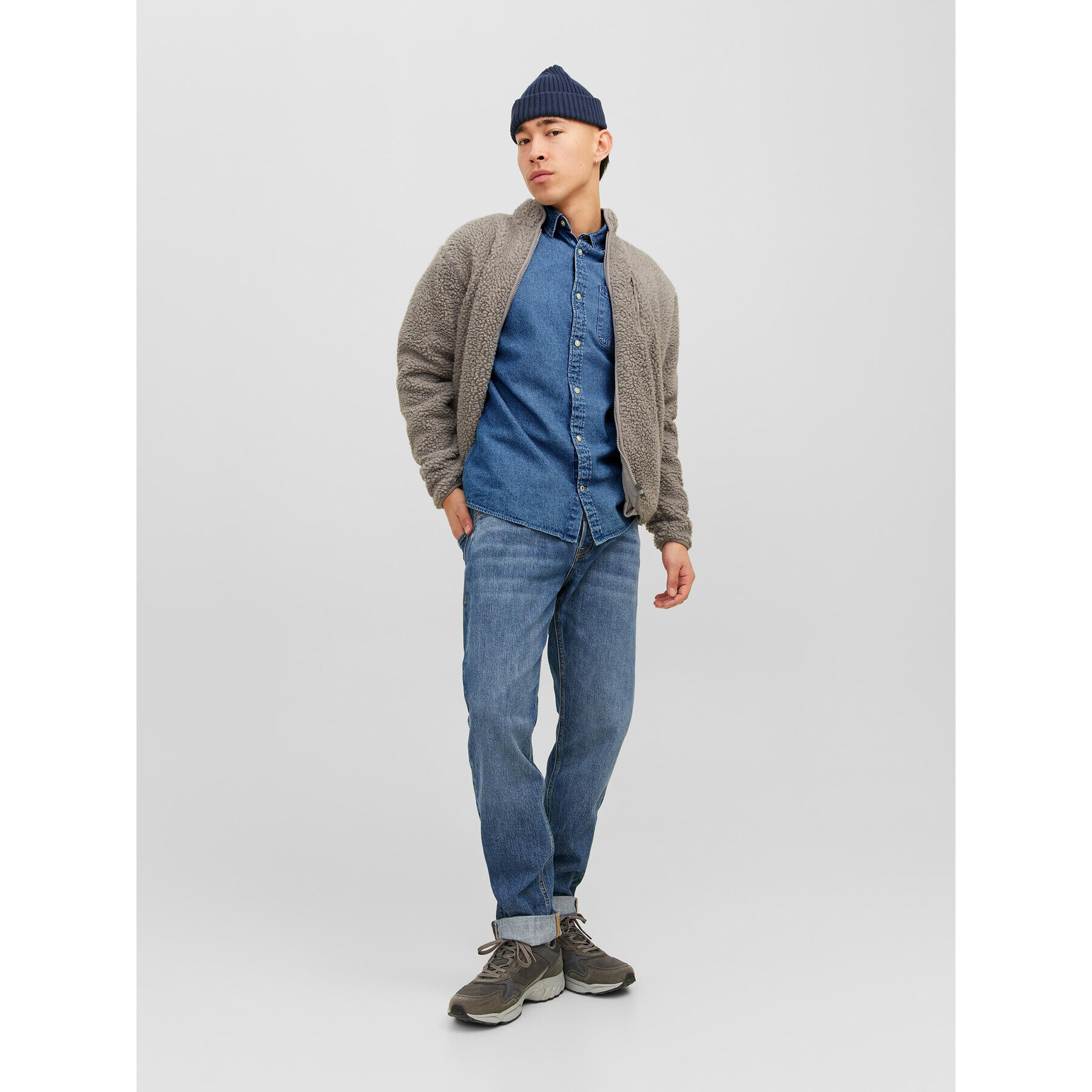 Jack&Jones džínová košile 12235984 Modrá Slim Fit - Pepit.cz