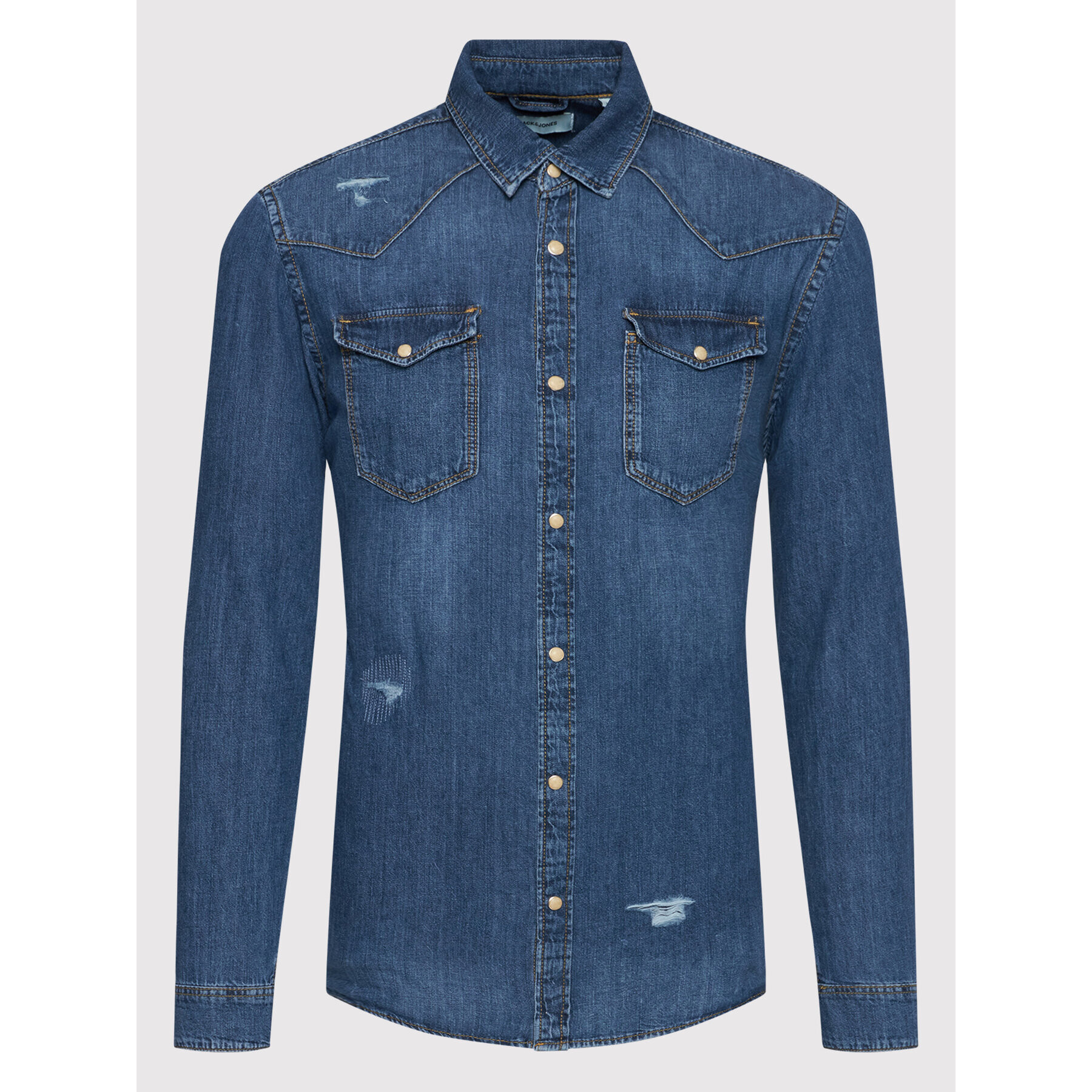 Jack&Jones džínová košile Sheridan 12188543 Tmavomodrá Regular Fit - Pepit.cz