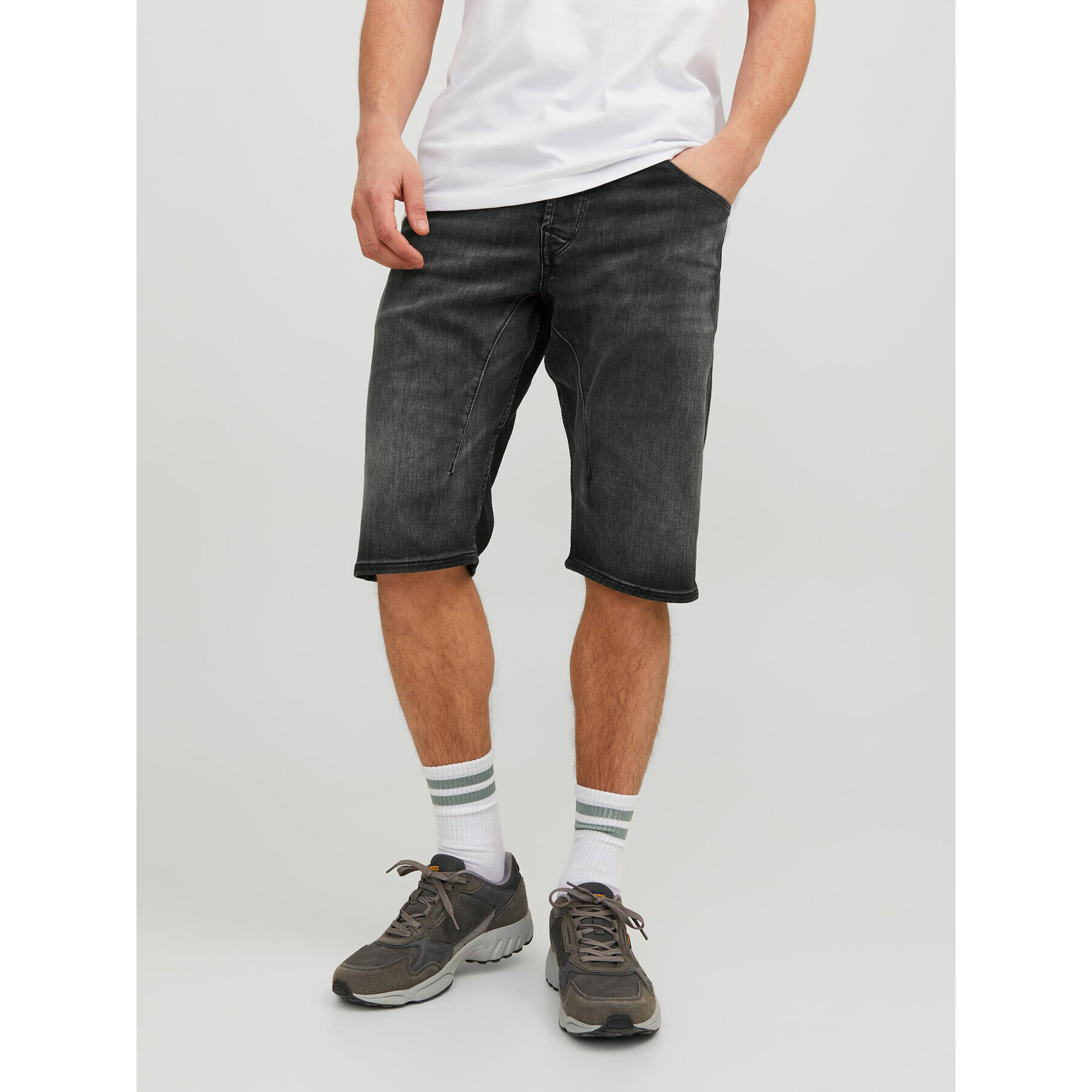 Jack&Jones Džínové šortky Scale 12223991 Černá Regular Fit - Pepit.cz