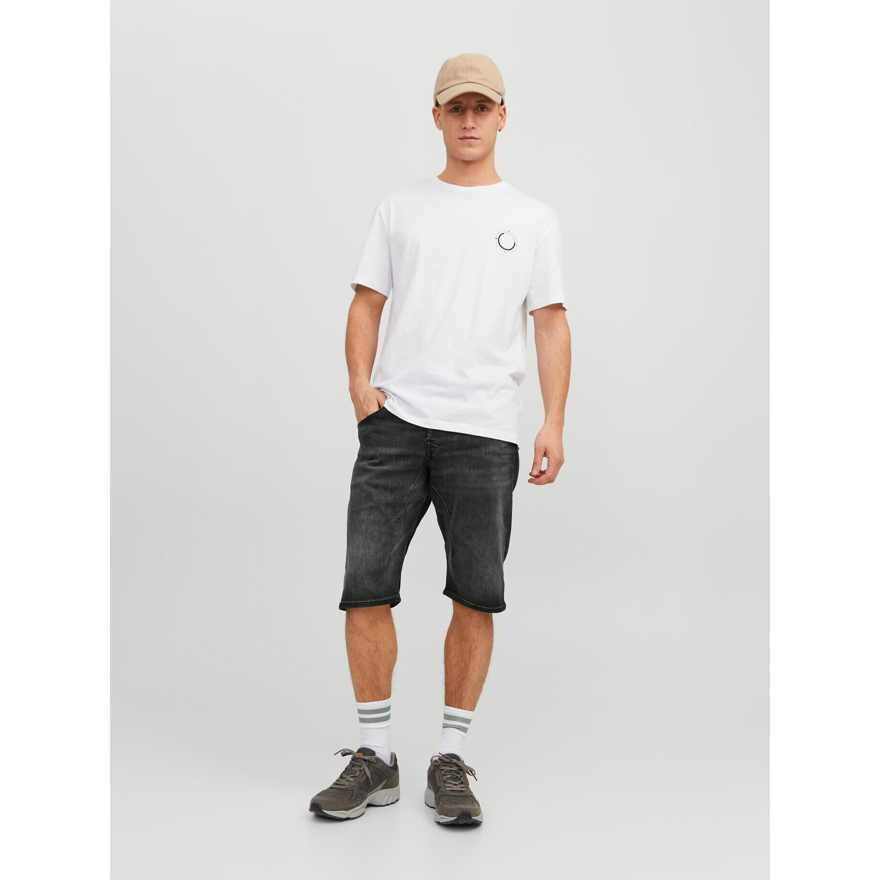 Jack&Jones Džínové šortky Scale 12223991 Černá Regular Fit - Pepit.cz