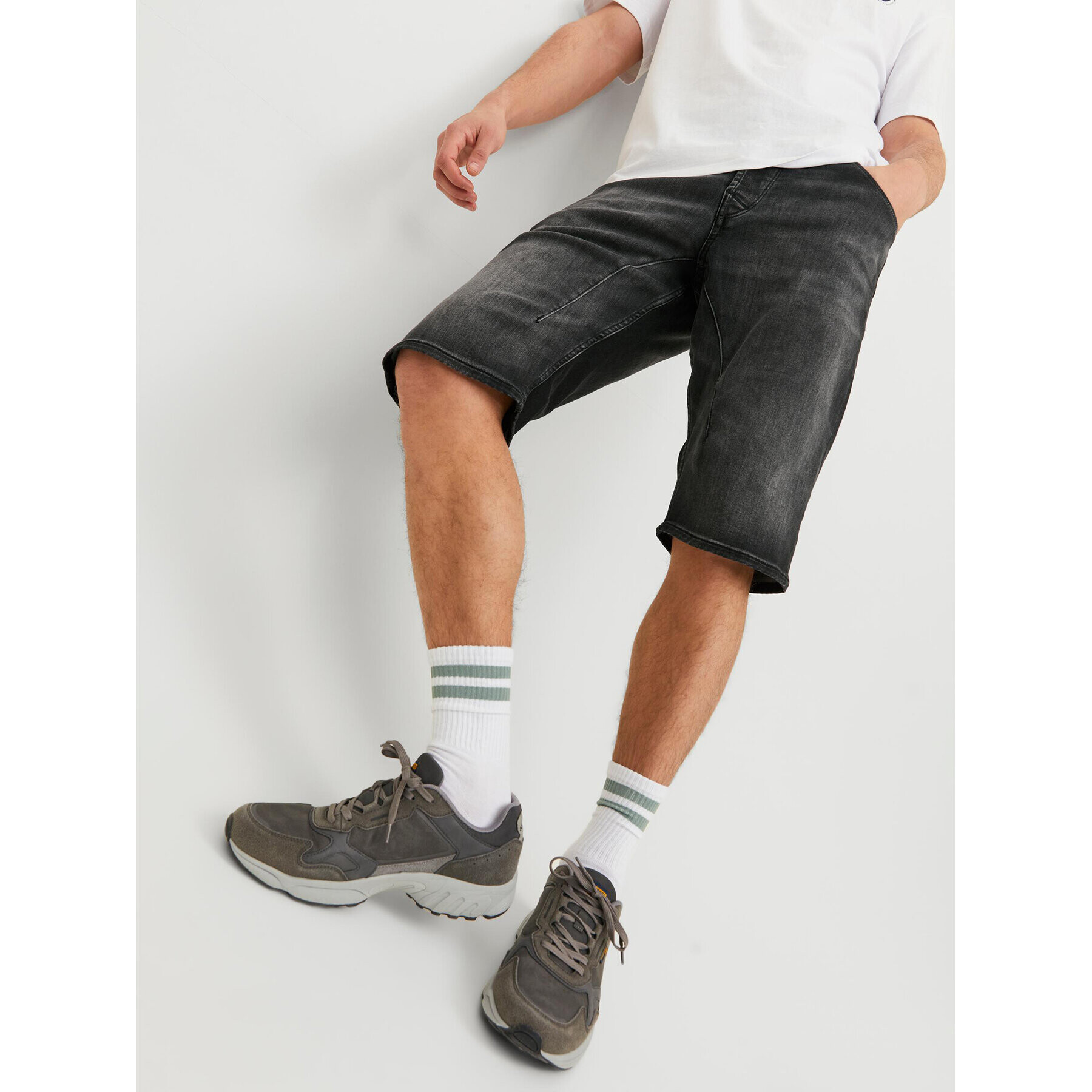 Jack&Jones Džínové šortky Scale 12223991 Černá Regular Fit - Pepit.cz