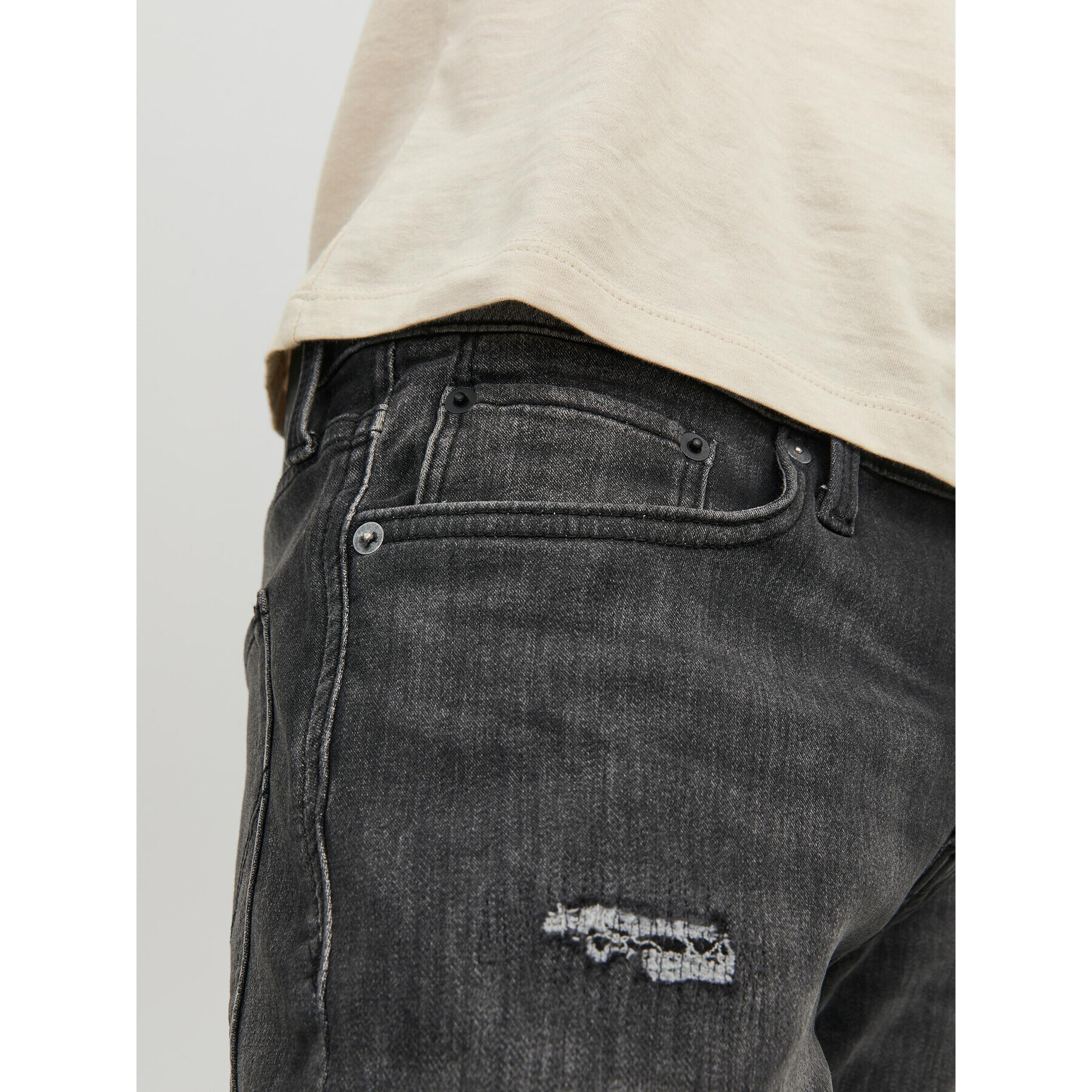 Jack&Jones Džínové šortky Rick 12224129 Černá Regular Fit - Pepit.cz