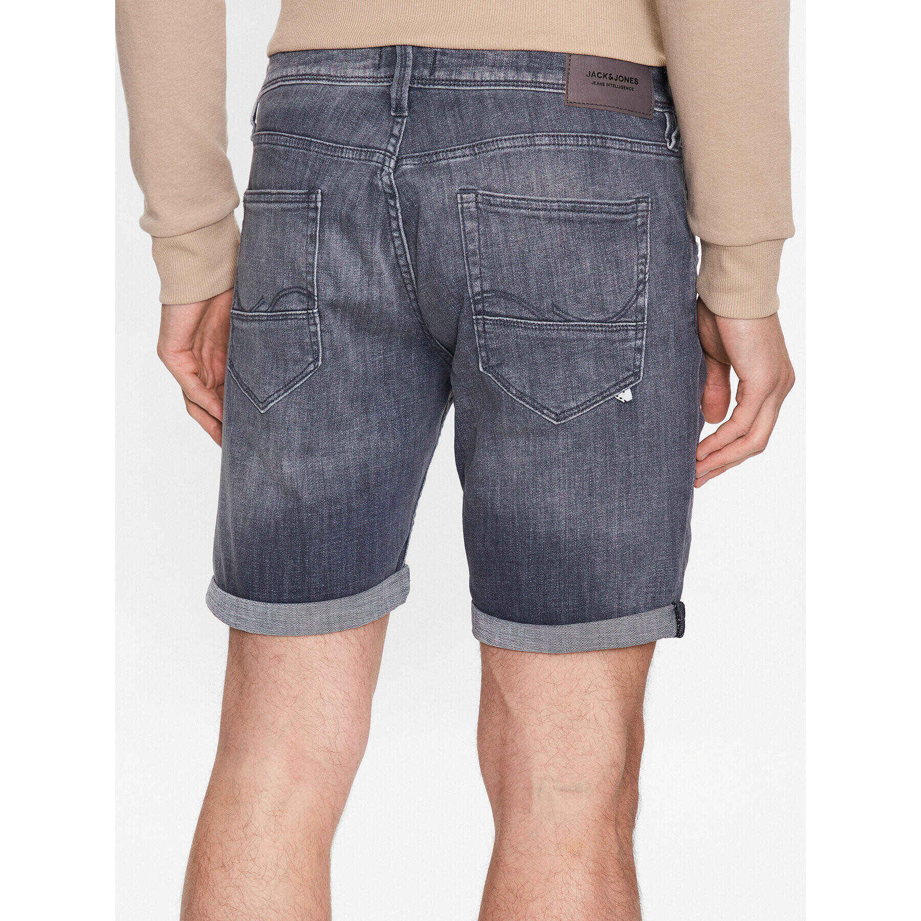 Jack&Jones Džínové šortky Rick 12226232 Šedá Regular Fit - Pepit.cz