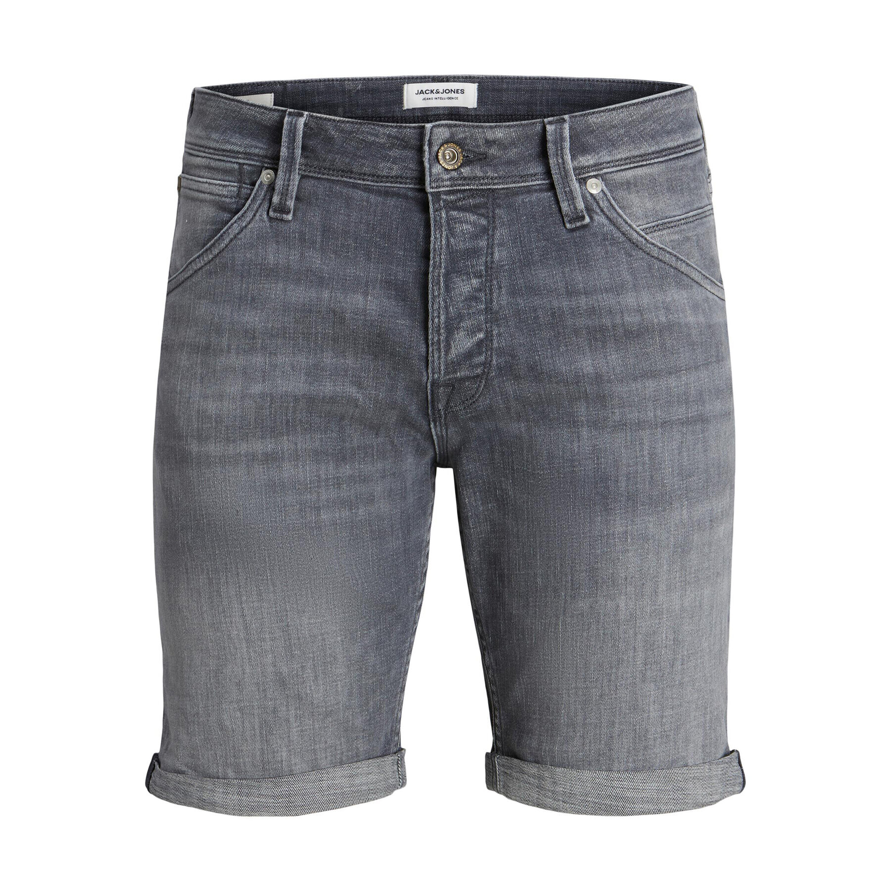 Jack&Jones Džínové šortky Rick 12226232 Šedá Regular Fit - Pepit.cz