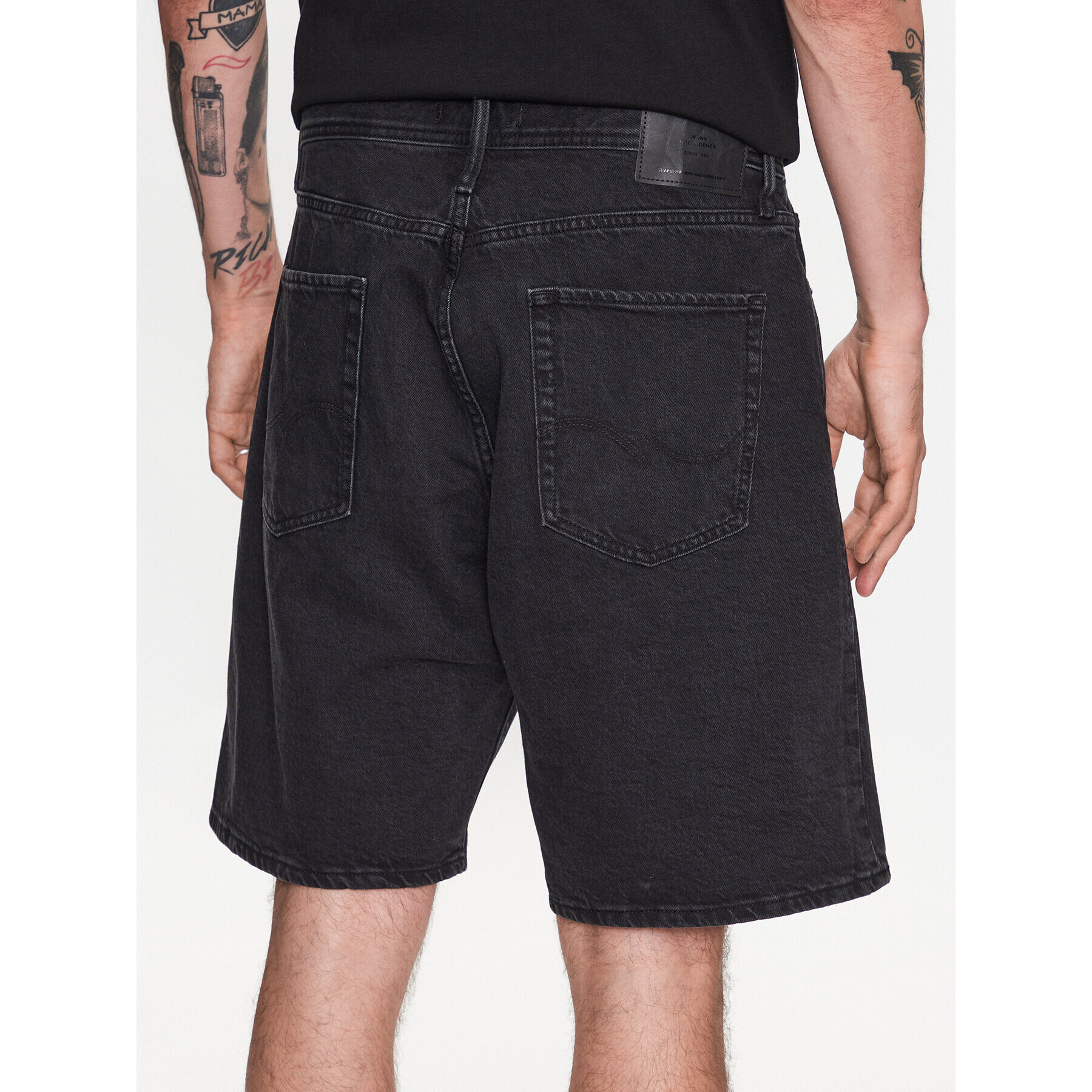 Jack&Jones Džínové šortky Tony 12229606 Černá Baggy Fit - Pepit.cz