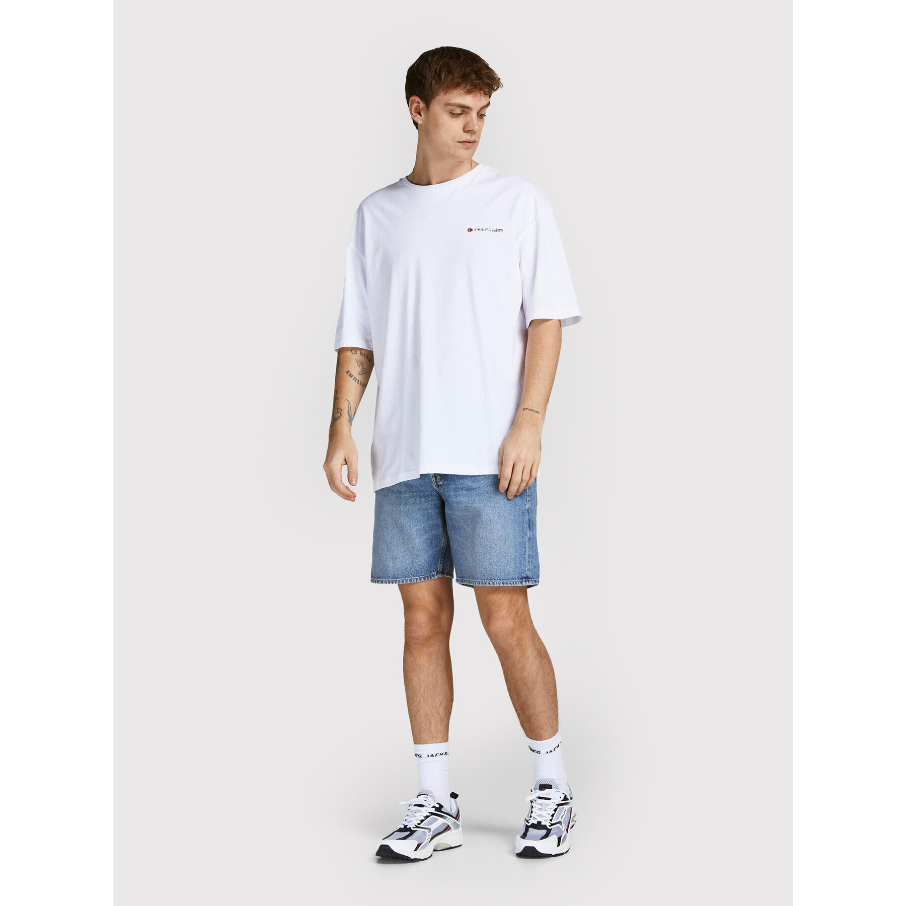 Jack&Jones Džínové šortky Chris 12201730 Modrá Loose Fit - Pepit.cz