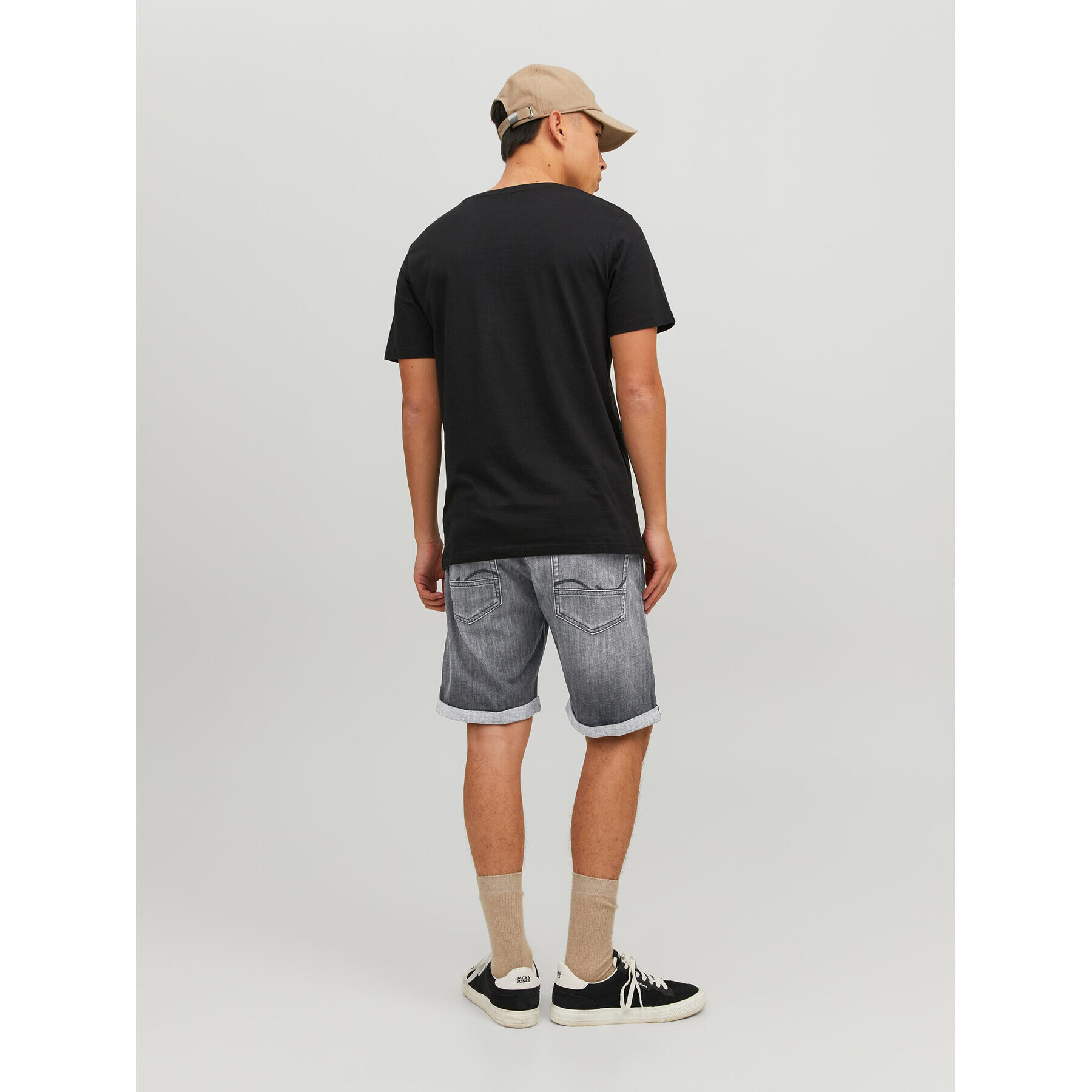 Jack&Jones Džínové šortky Chris 12236193 Šedá Relaxed Fit - Pepit.cz