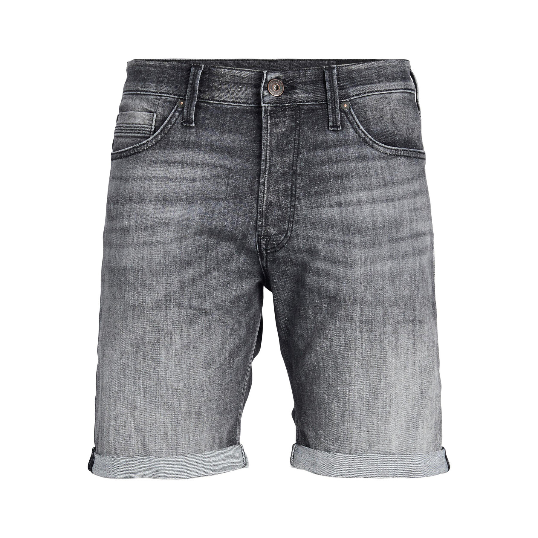 Jack&Jones Džínové šortky Chris 12236193 Šedá Relaxed Fit - Pepit.cz