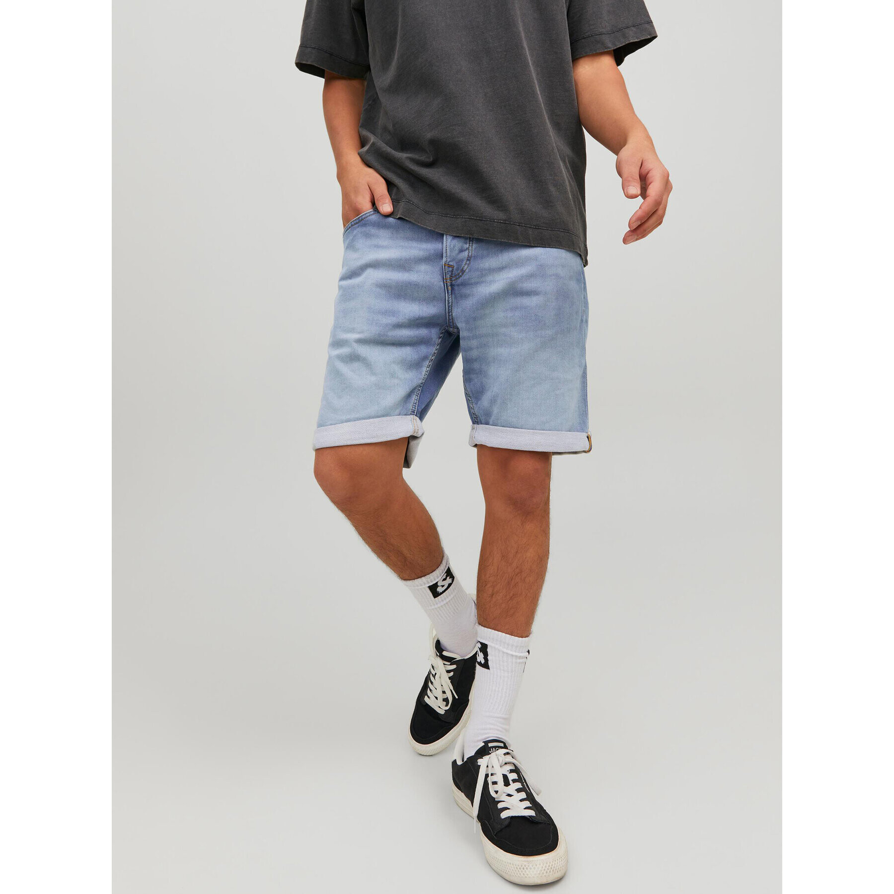 Jack&Jones Džínové šortky Rick 12223675 Modrá Regular Fit - Pepit.cz