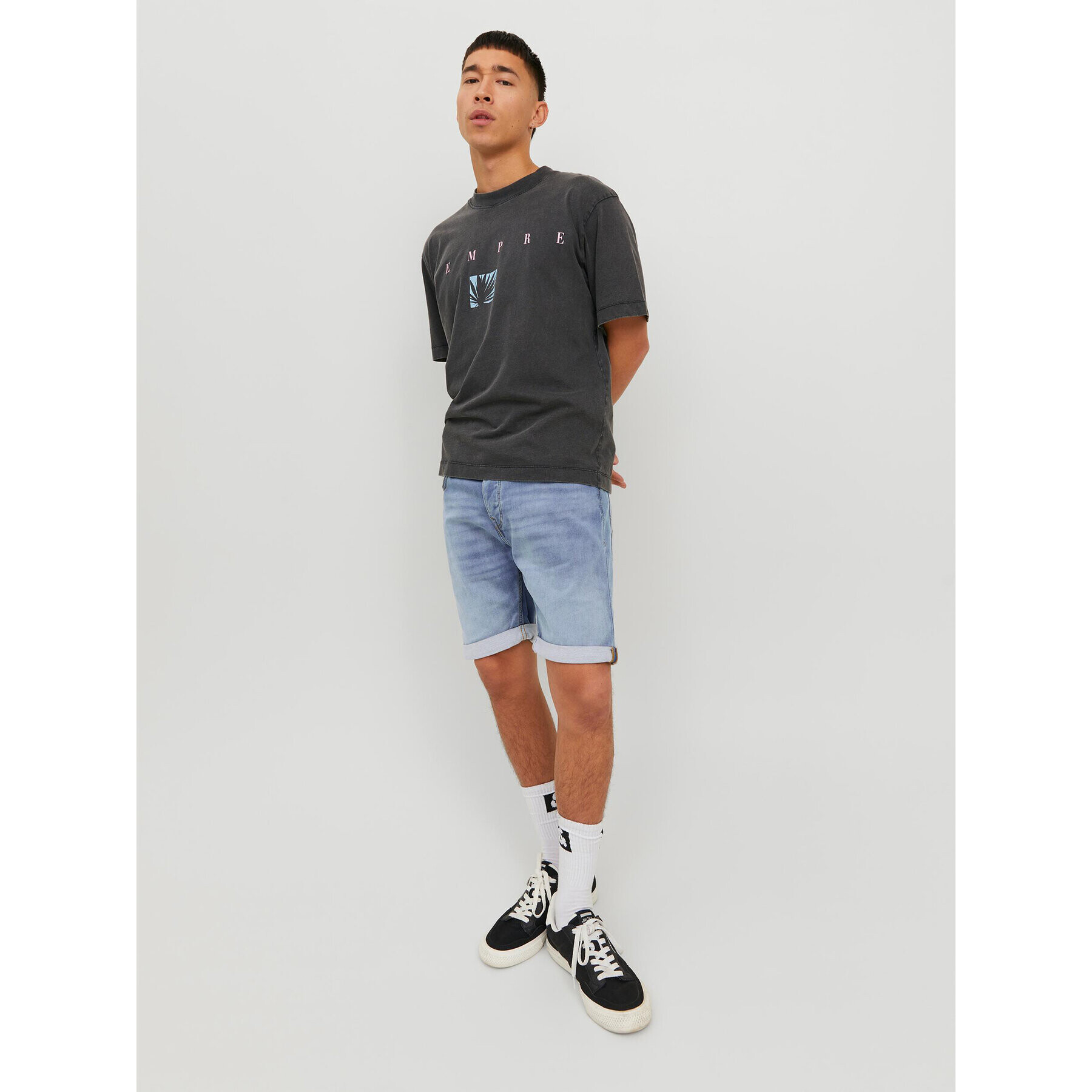 Jack&Jones Džínové šortky Rick 12223675 Modrá Regular Fit - Pepit.cz