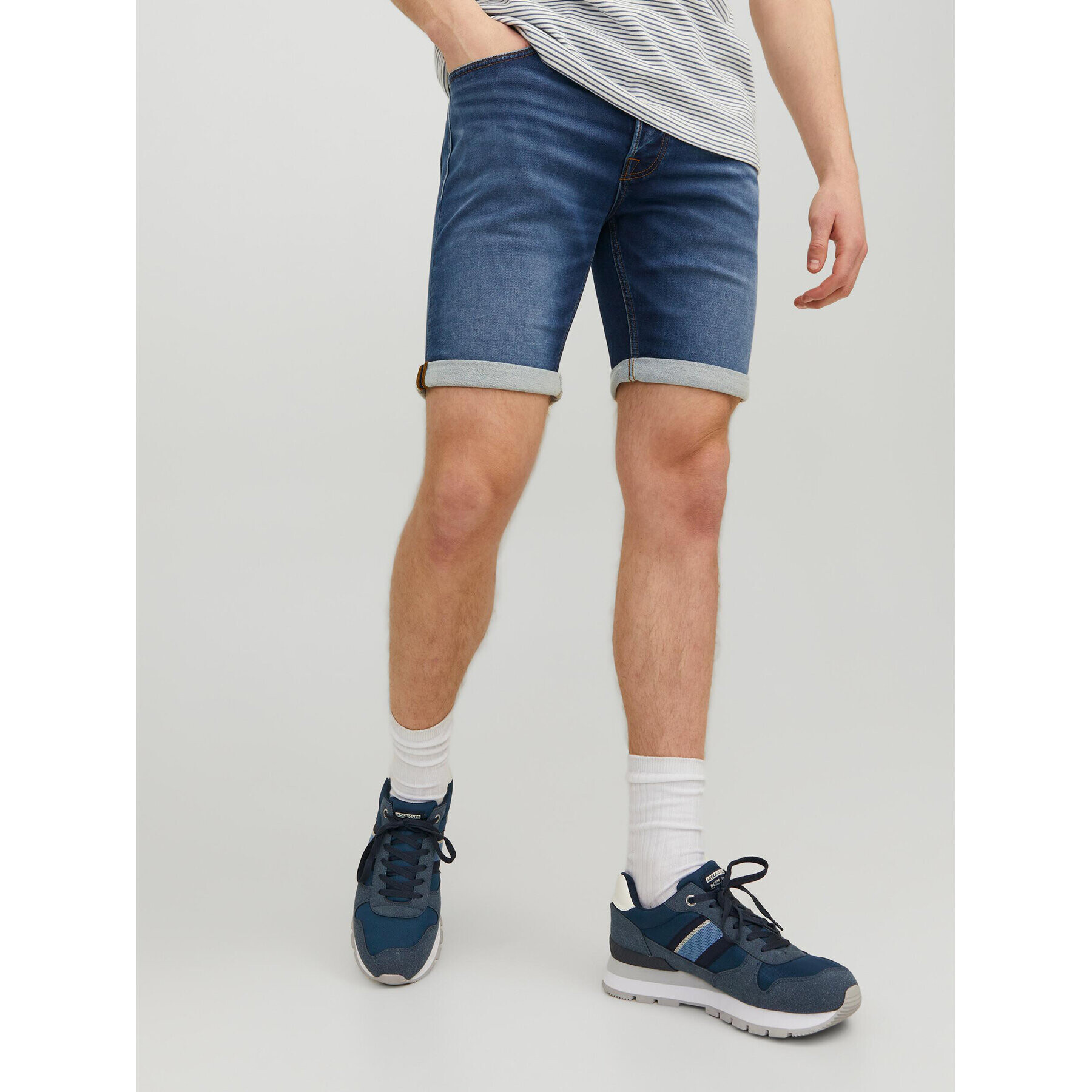 Jack&Jones Džínové šortky Rick 12223677 Tmavomodrá Regular Fit - Pepit.cz