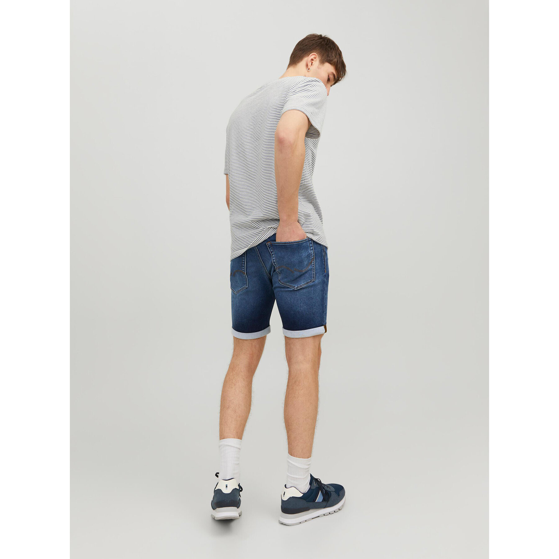 Jack&Jones Džínové šortky Rick 12223677 Tmavomodrá Regular Fit - Pepit.cz