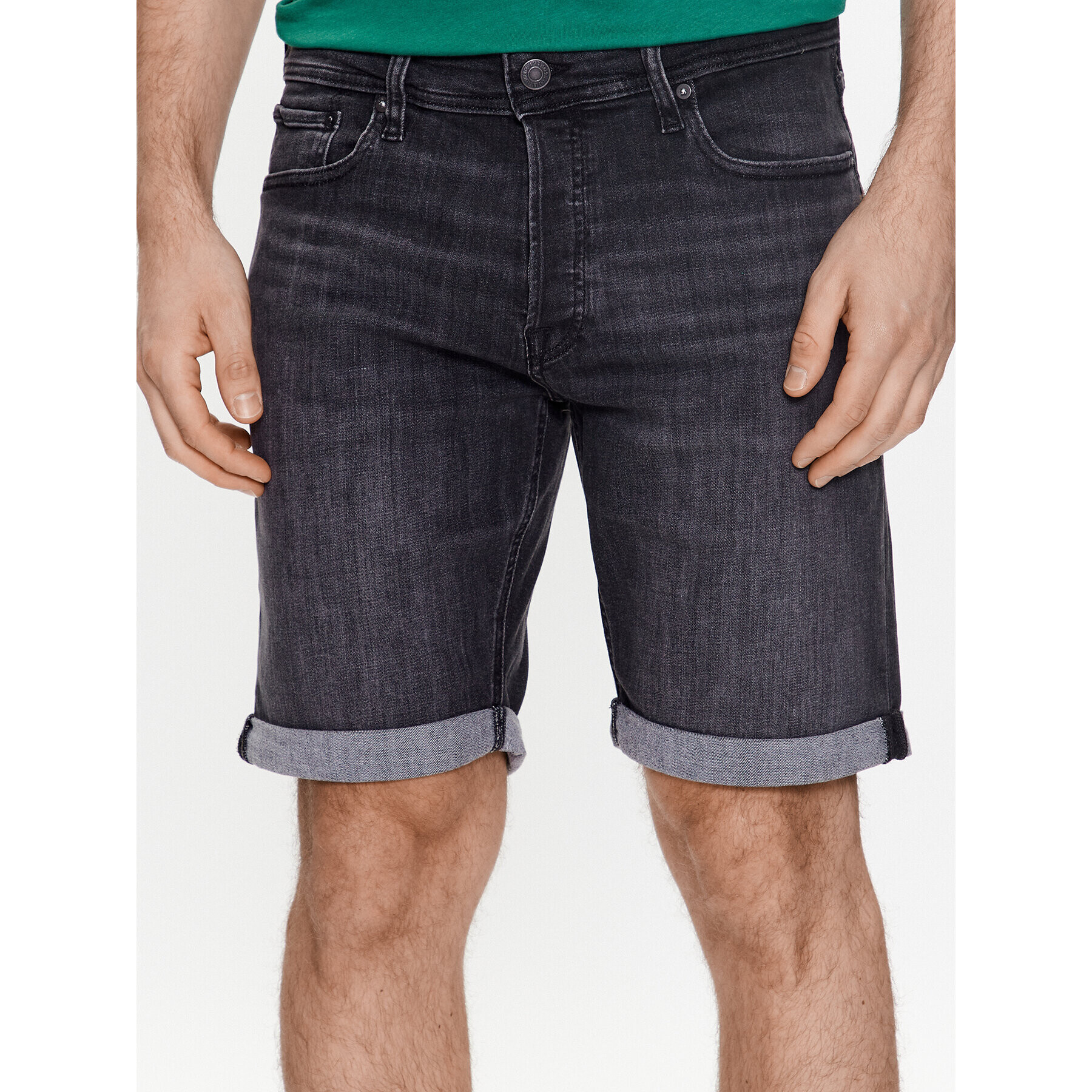 Jack&Jones Džínové šortky Rick 12225902 Černá Regular Fit - Pepit.cz