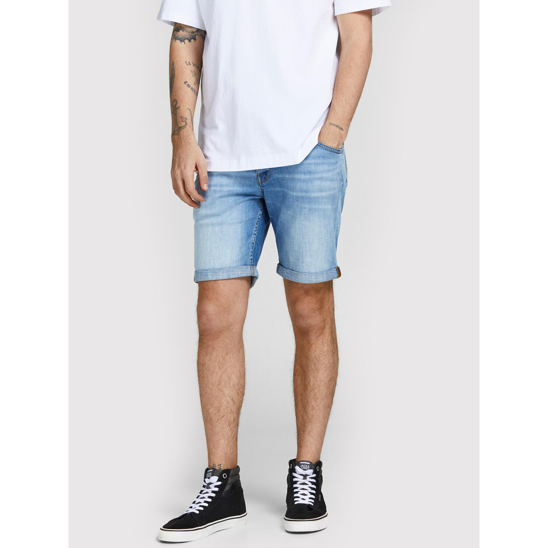 Jack&Jones Džínové šortky Rick Fox 12201628 Modrá Regular Fit - Pepit.cz