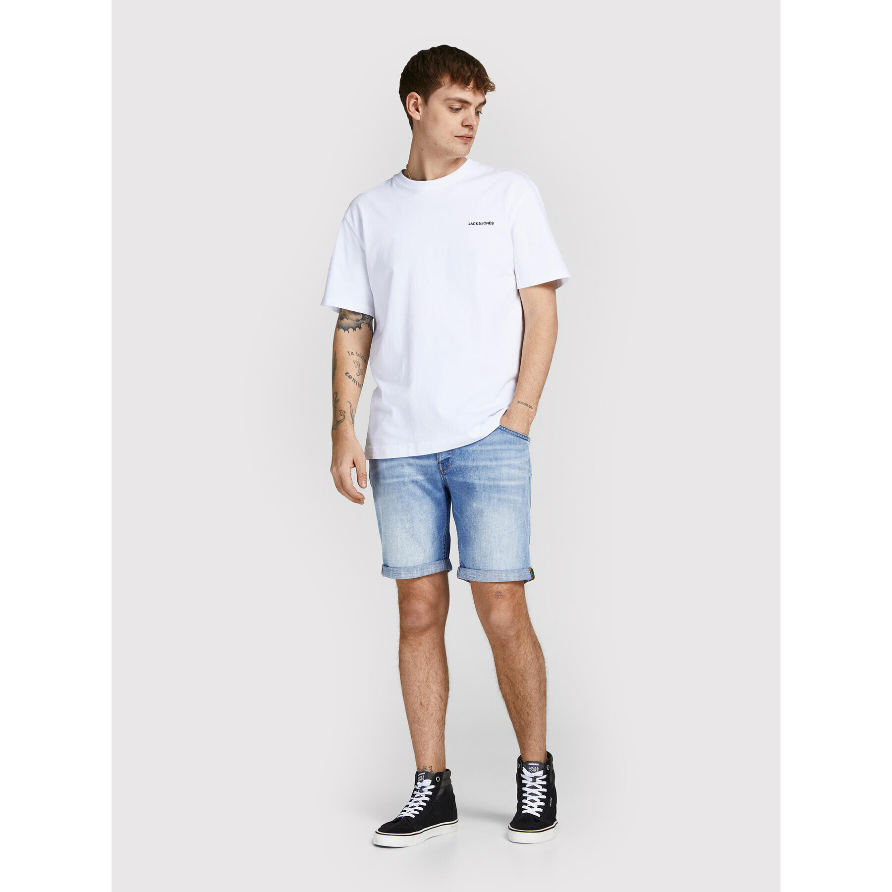 Jack&Jones Džínové šortky Rick Fox 12201628 Modrá Regular Fit - Pepit.cz