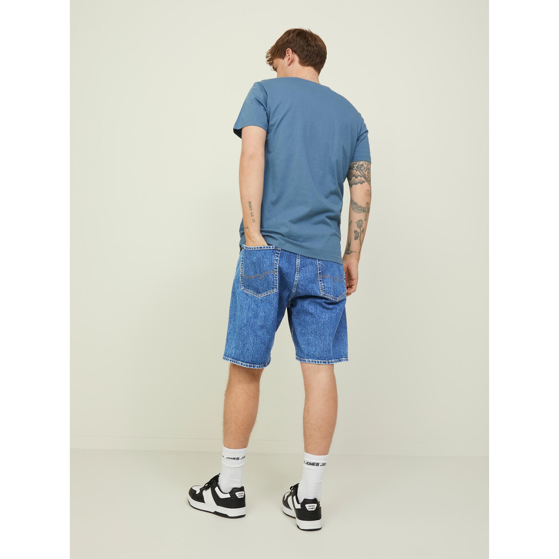 Jack&Jones Džínové šortky Tony 12209803 Modrá Baggy Fit - Pepit.cz