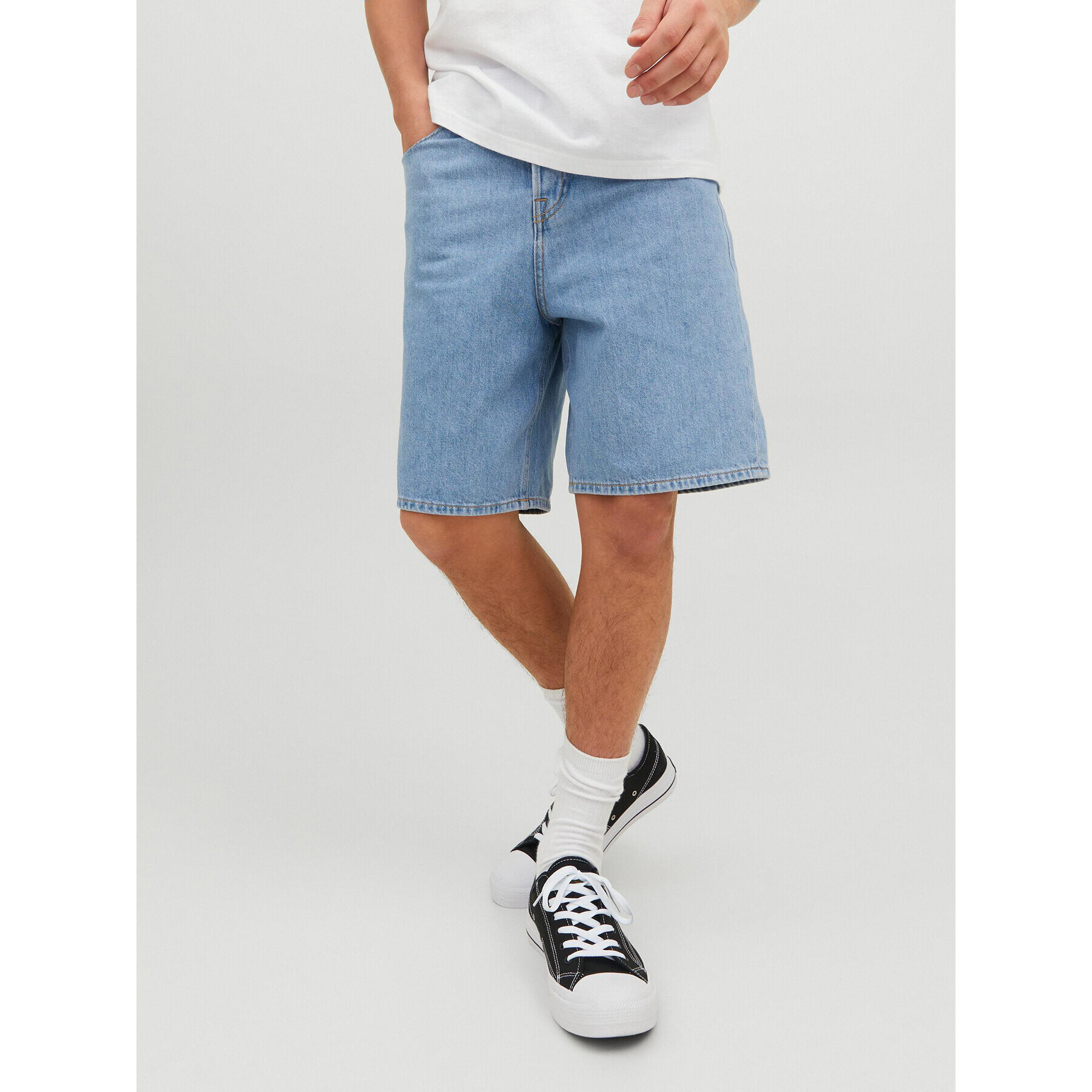 Jack&Jones Džínové šortky Tony 12238929 Modrá Baggy Fit - Pepit.cz