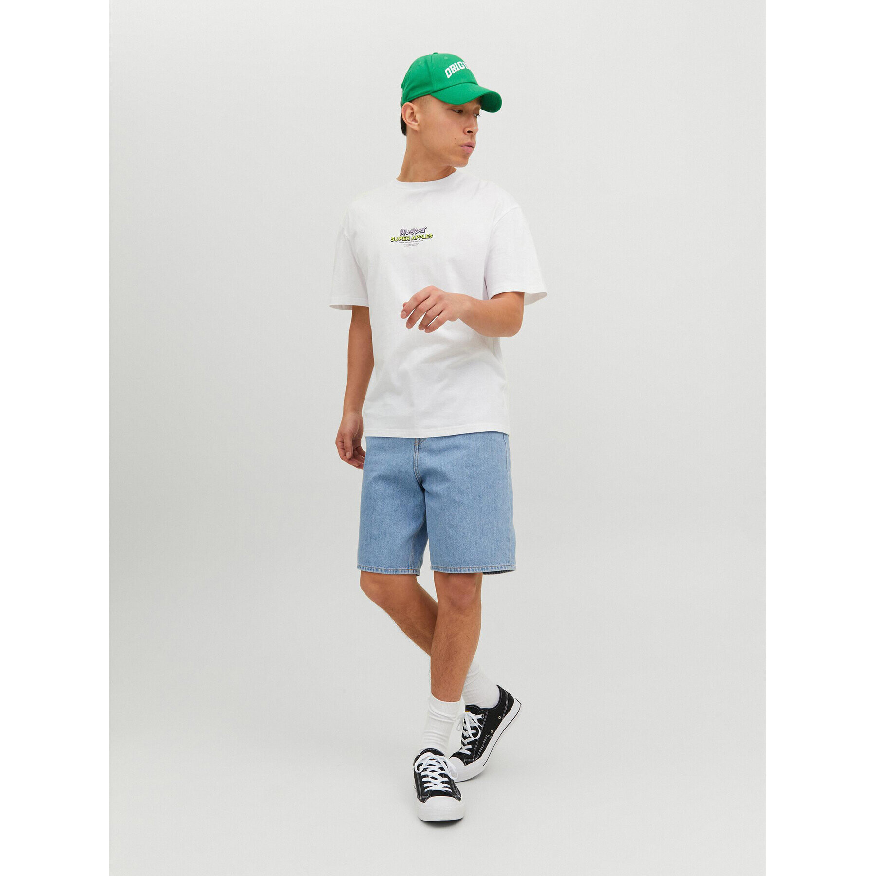 Jack&Jones Džínové šortky Tony 12238929 Modrá Baggy Fit - Pepit.cz