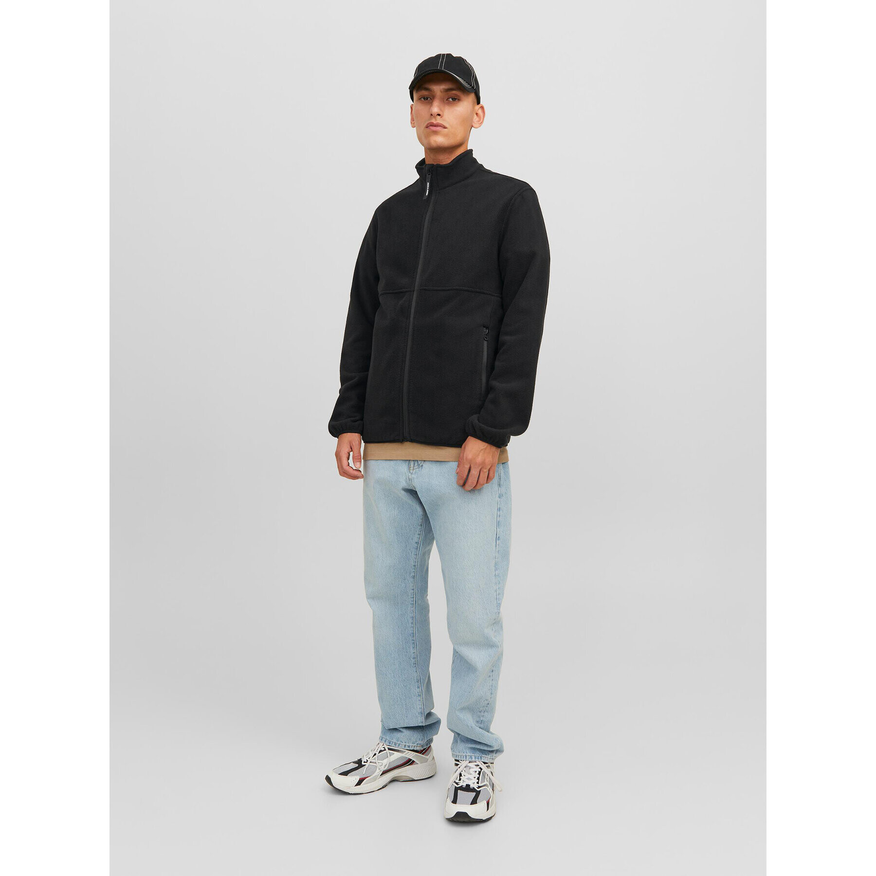 Jack&Jones Fleecová mikina 12244870 Černá Regular Fit - Pepit.cz