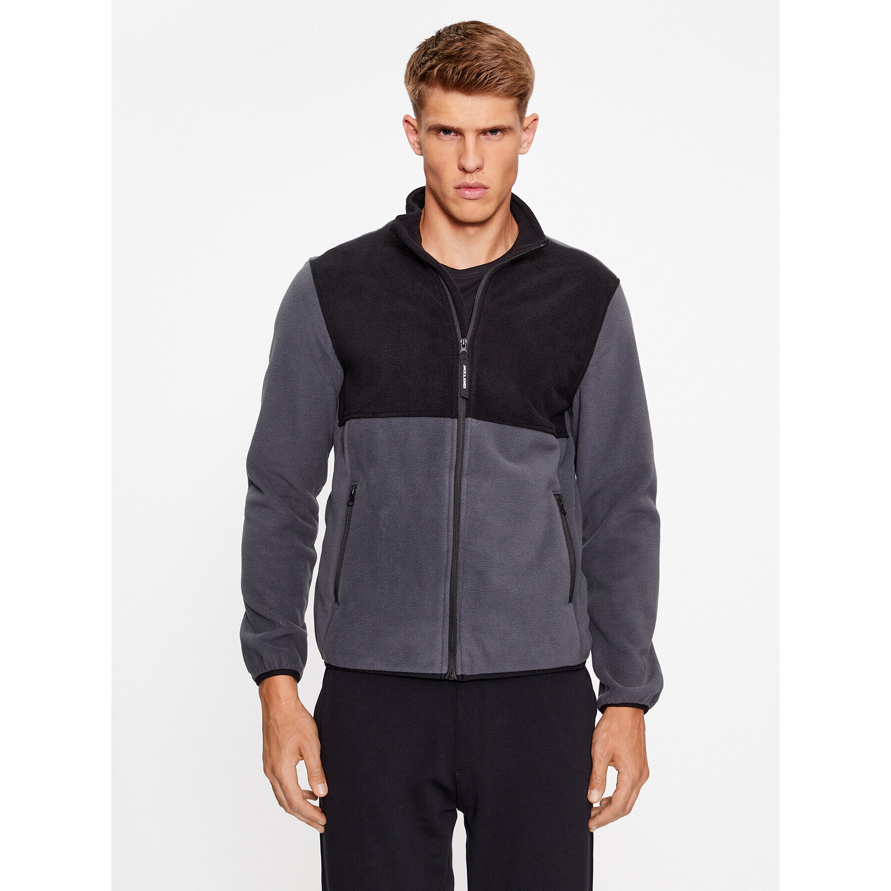 Jack&Jones Fleecová mikina 12244870 Šedá Regular Fit - Pepit.cz