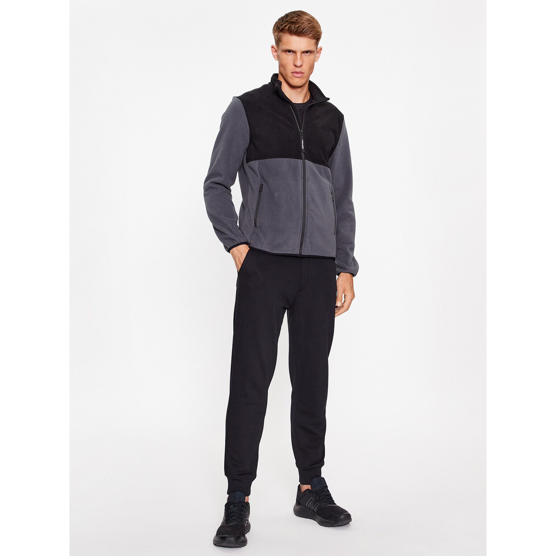 Jack&Jones Fleecová mikina 12244870 Šedá Regular Fit - Pepit.cz