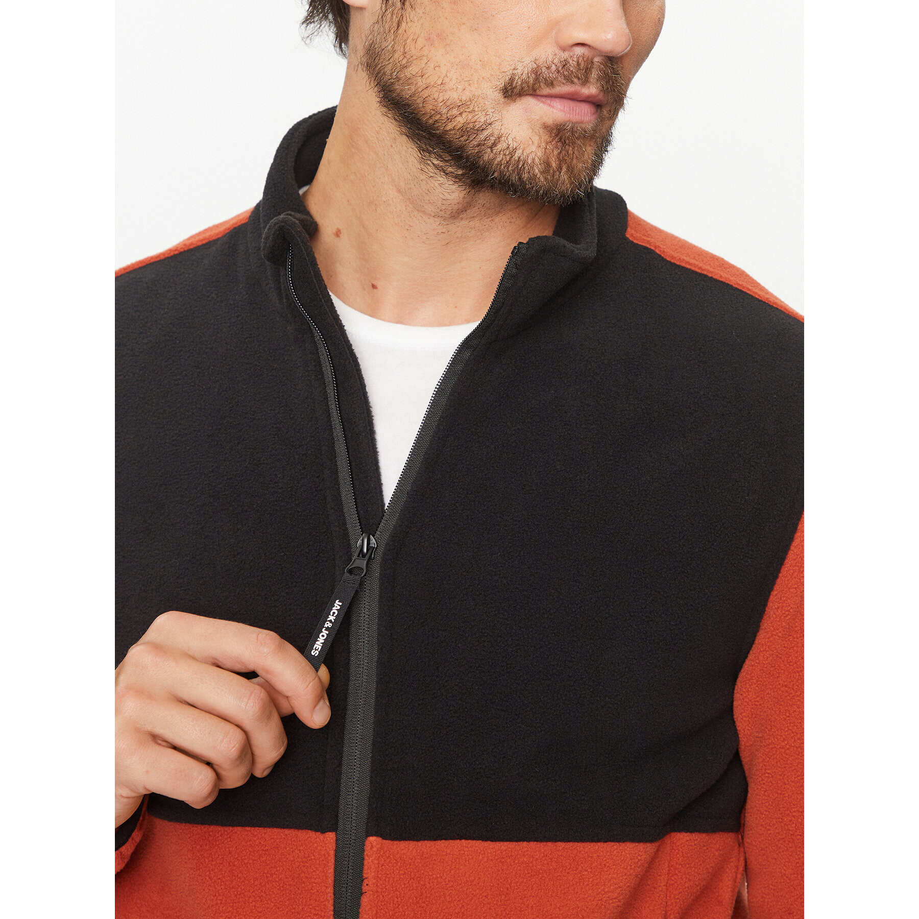 Jack&Jones Fleecová mikina 12244870 Oranžová Regular Fit - Pepit.cz