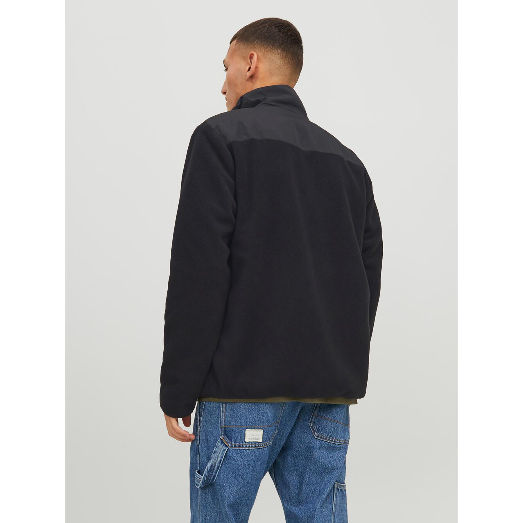 Jack&Jones Fleecová mikina Marvin 12235864 Černá Regular Fit - Pepit.cz