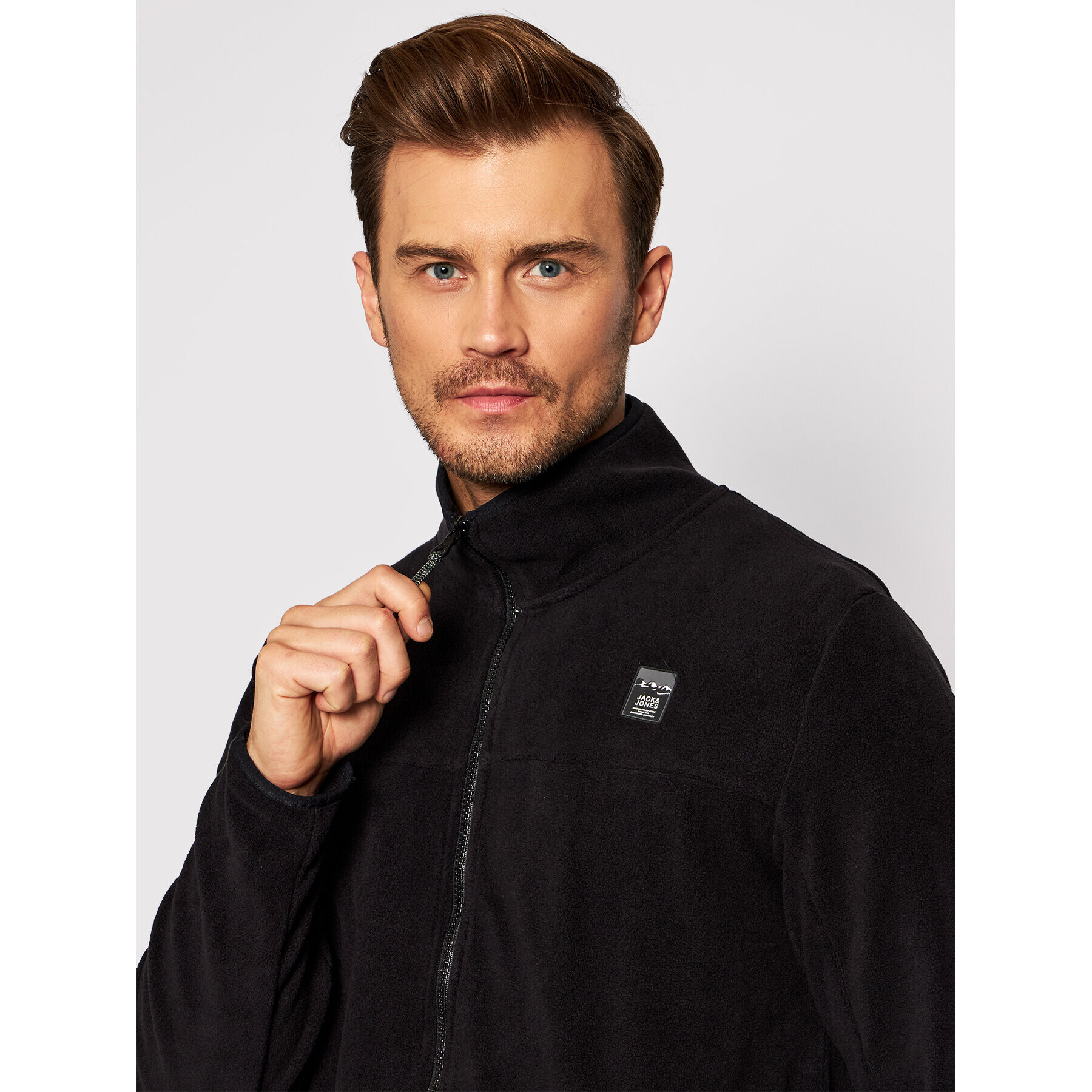 Jack&Jones Fleecová mikina Solar 12192893 Černá Regular Fit - Pepit.cz