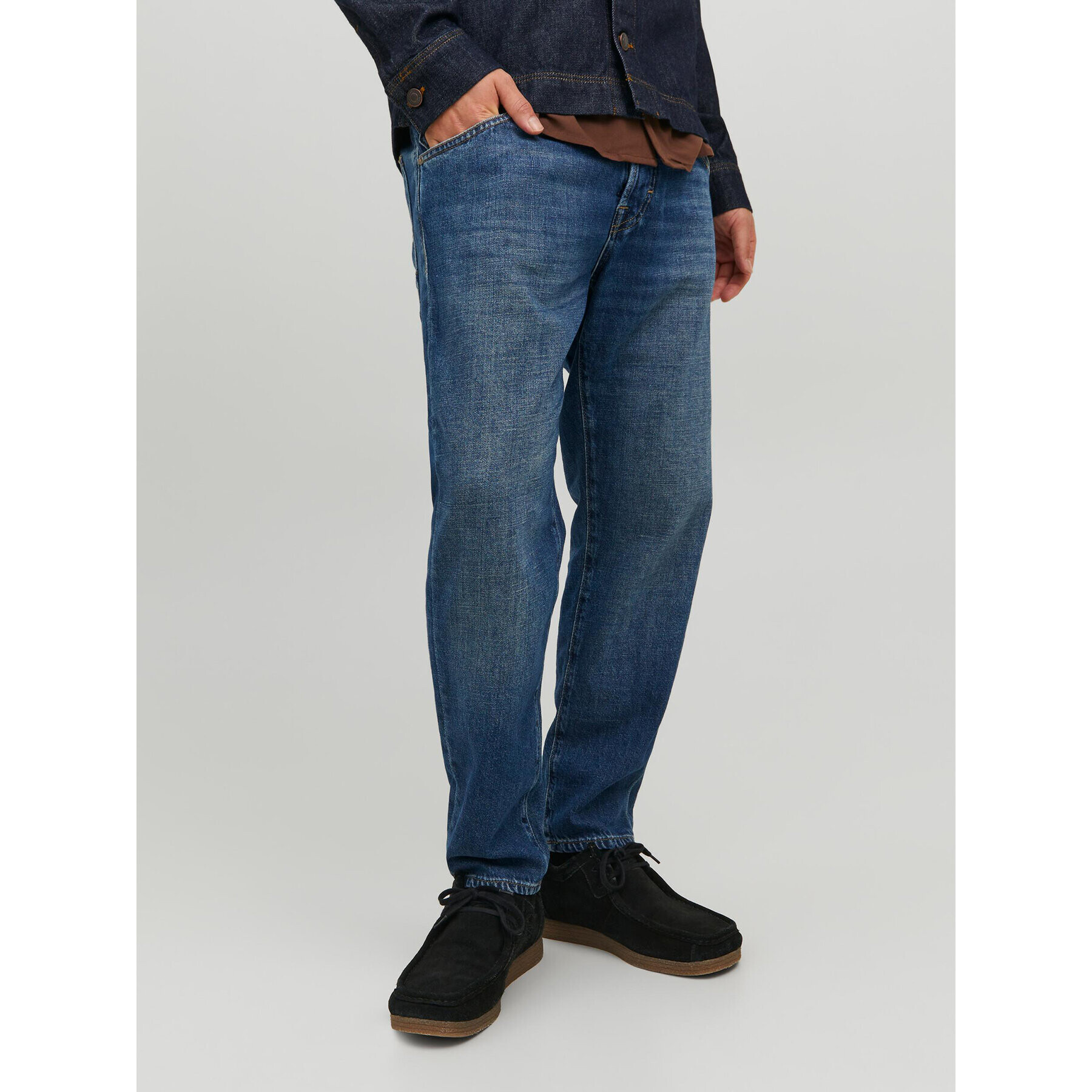 Jack&Jones Jeansy Frank 12229858 Tmavomodrá Relaxed Fit - Pepit.cz