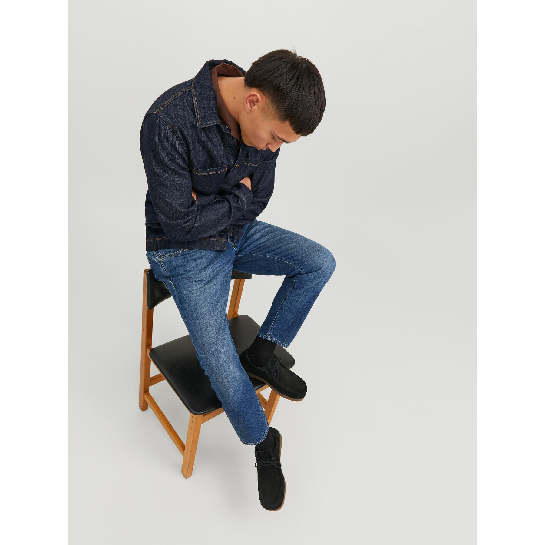 Jack&Jones Jeansy Frank 12229858 Tmavomodrá Relaxed Fit - Pepit.cz