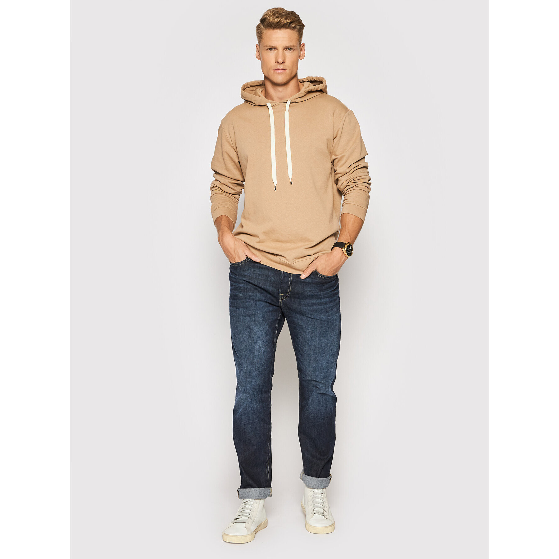 Jack&Jones Jeansy Clark 12089063 Tmavomodrá Regular Fit - Pepit.cz