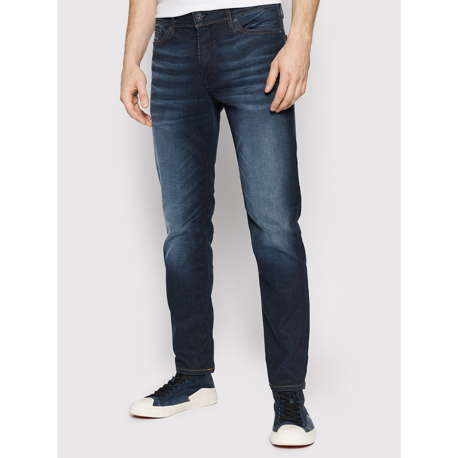 Jack&Jones Jeansy Clark 12182565 Tmavomodrá Regular Fit - Pepit.cz