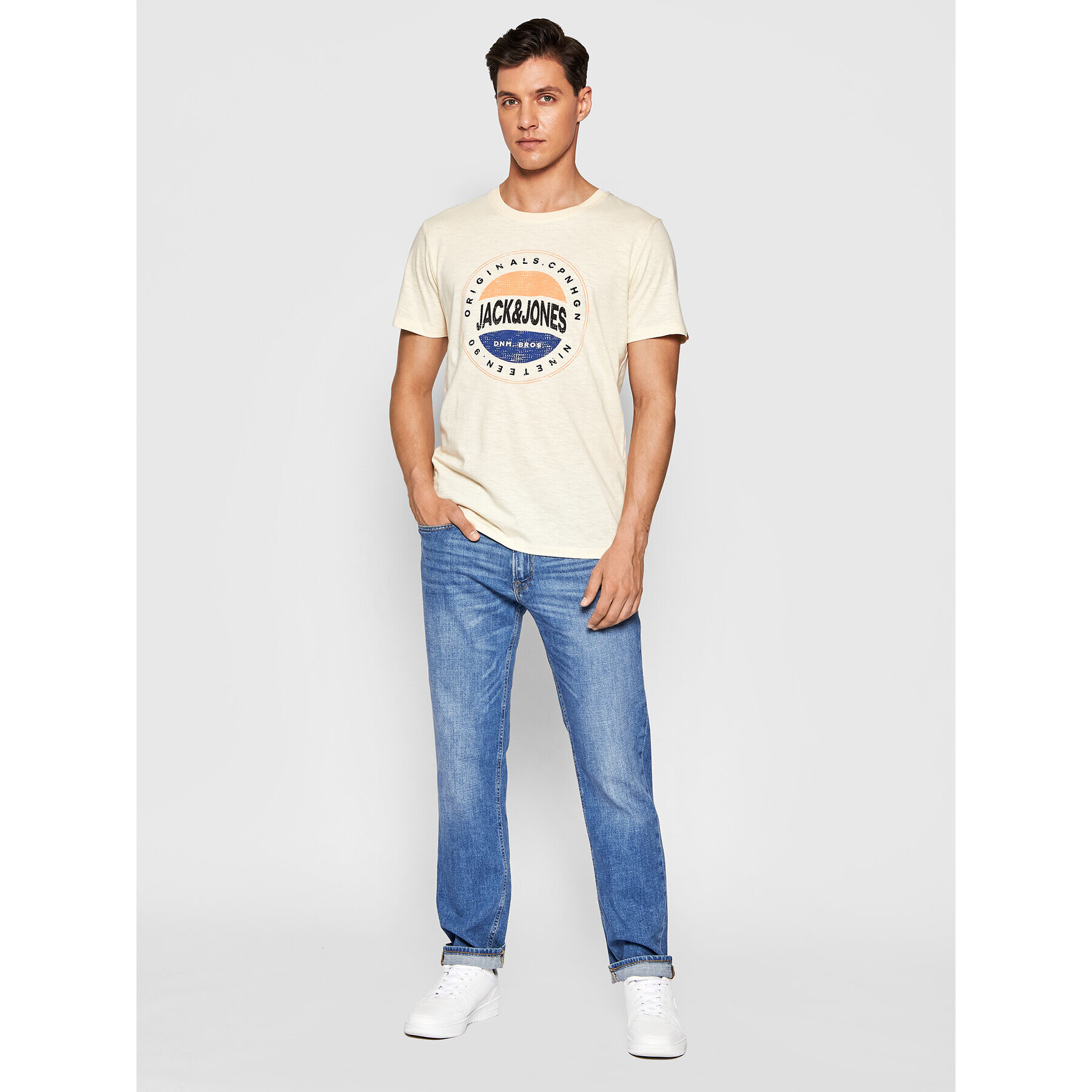 Jack&Jones Jeansy Clark 12192653 Modrá Regular Fit - Pepit.cz