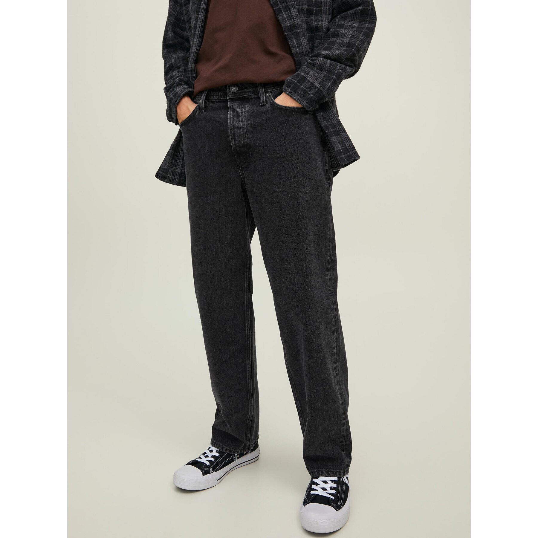 Jack&Jones Jeansy Eddie 12216879 Černá Loose Fit - Pepit.cz