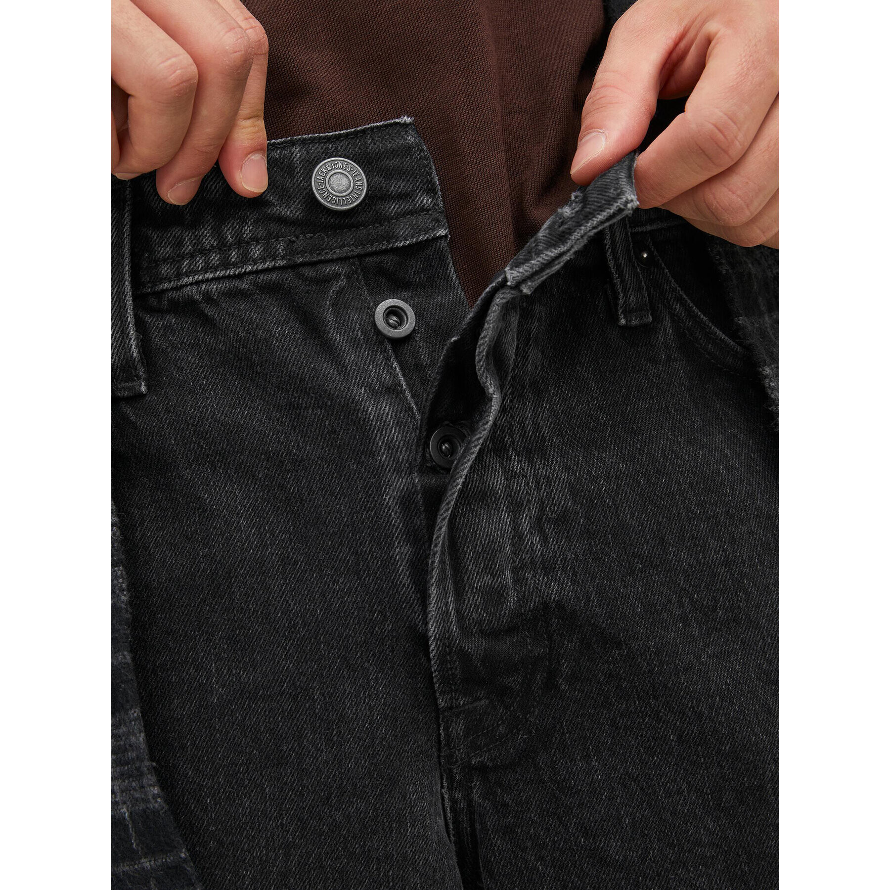 Jack&Jones Jeansy Eddie 12216879 Černá Loose Fit - Pepit.cz