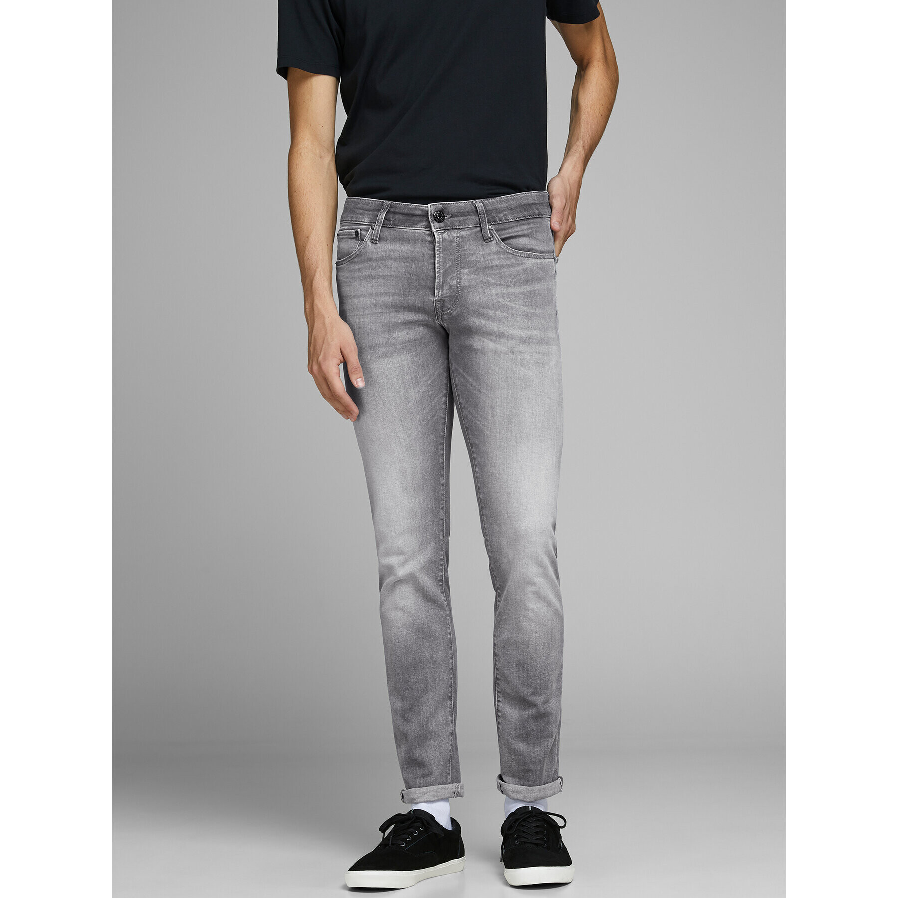 Jack&Jones Jeansy Glenn 12147024 Šedá Slim Fit - Pepit.cz