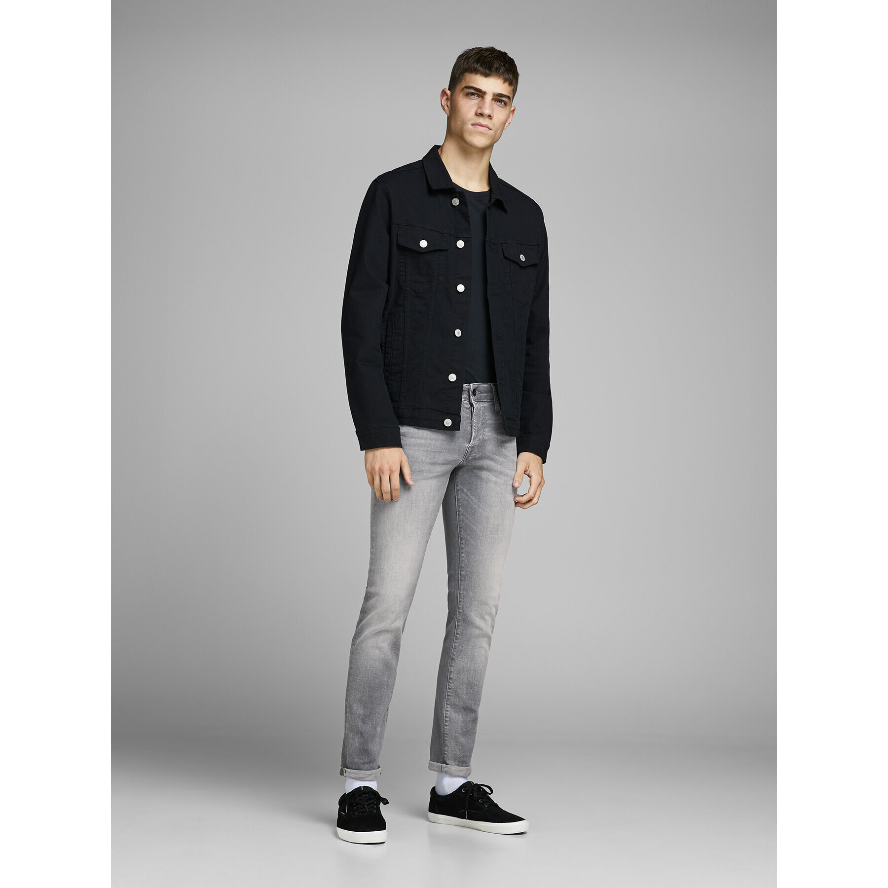 Jack&Jones Jeansy Glenn 12147024 Šedá Slim Fit - Pepit.cz