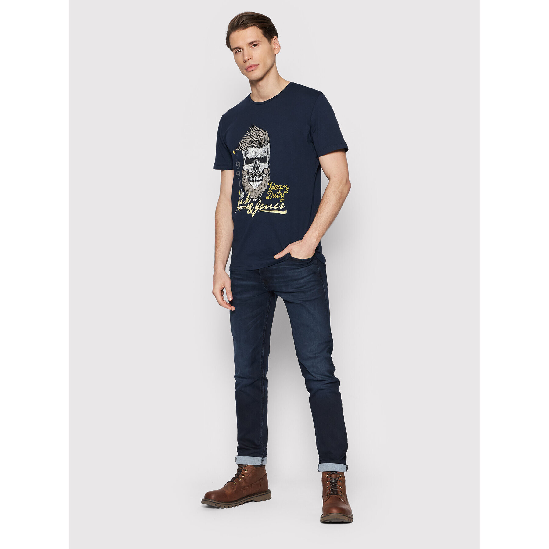 Jack&Jones Jeansy Glenn 12190946 Tmavomodrá Slim Fit - Pepit.cz