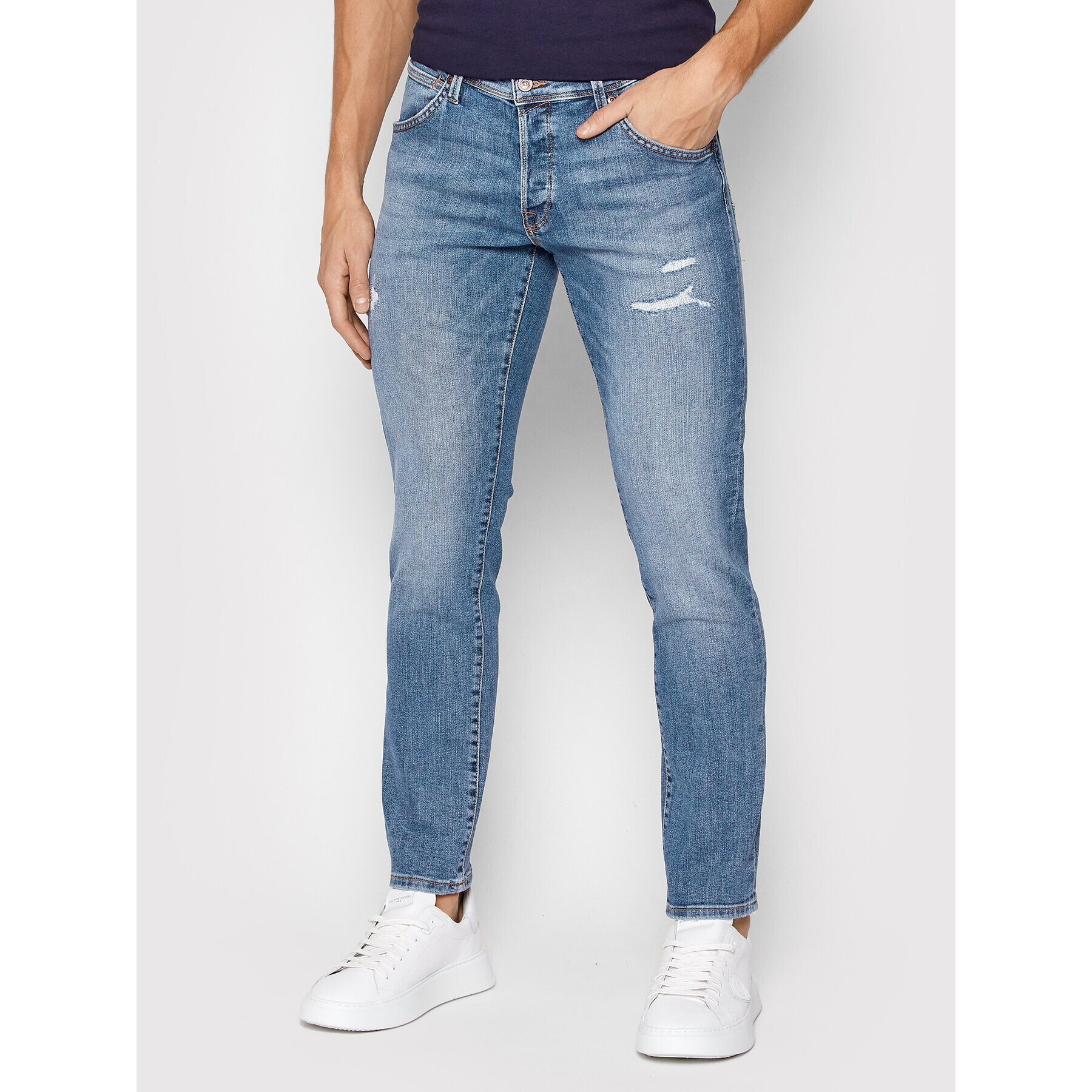 Jack&Jones Jeansy Glenn 12201647 Modrá Slim Fit - Pepit.cz