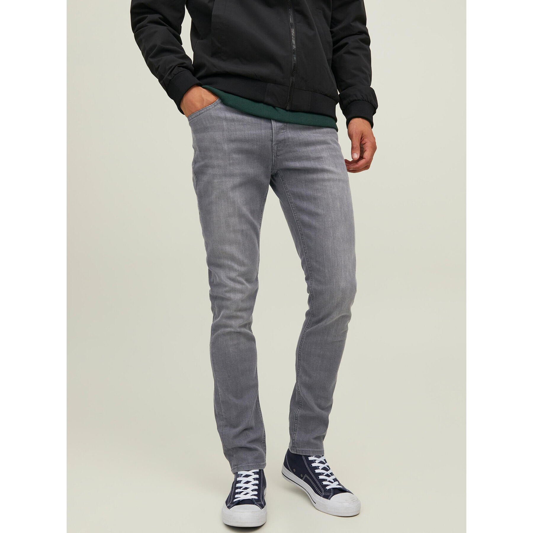 Jack&Jones Jeansy Glenn 12212785 Šedá Slim Fit - Pepit.cz