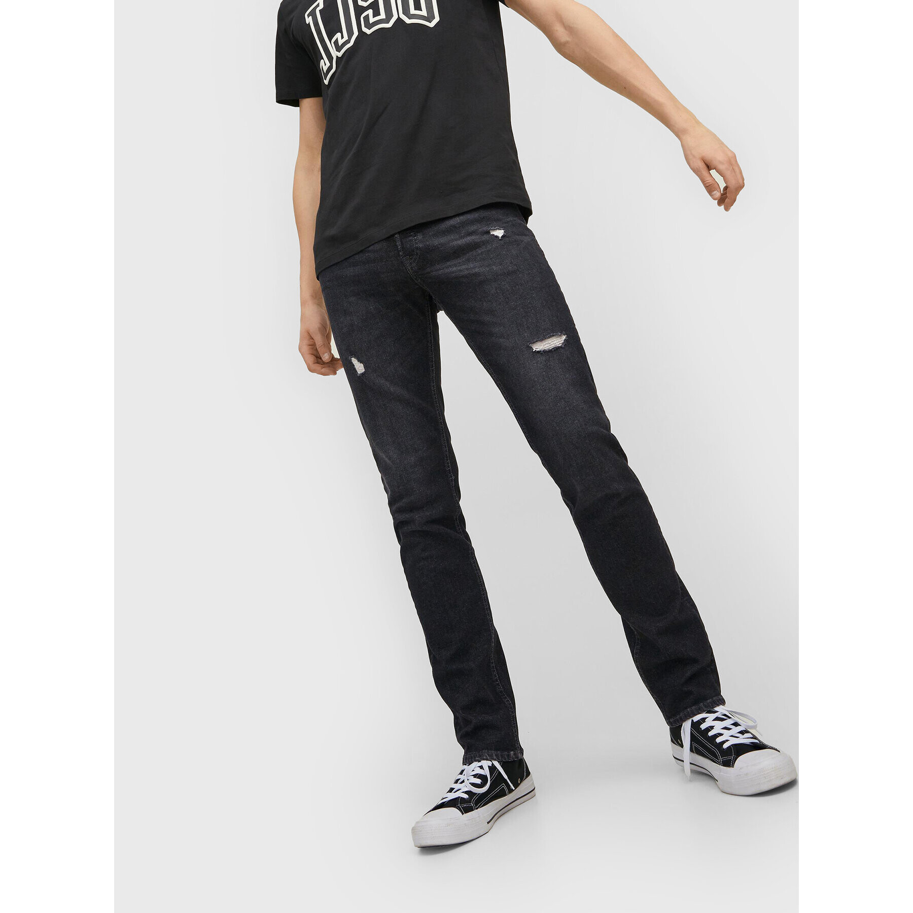 Jack&Jones Jeansy Glenn 12213194 Černá Slim Fit - Pepit.cz