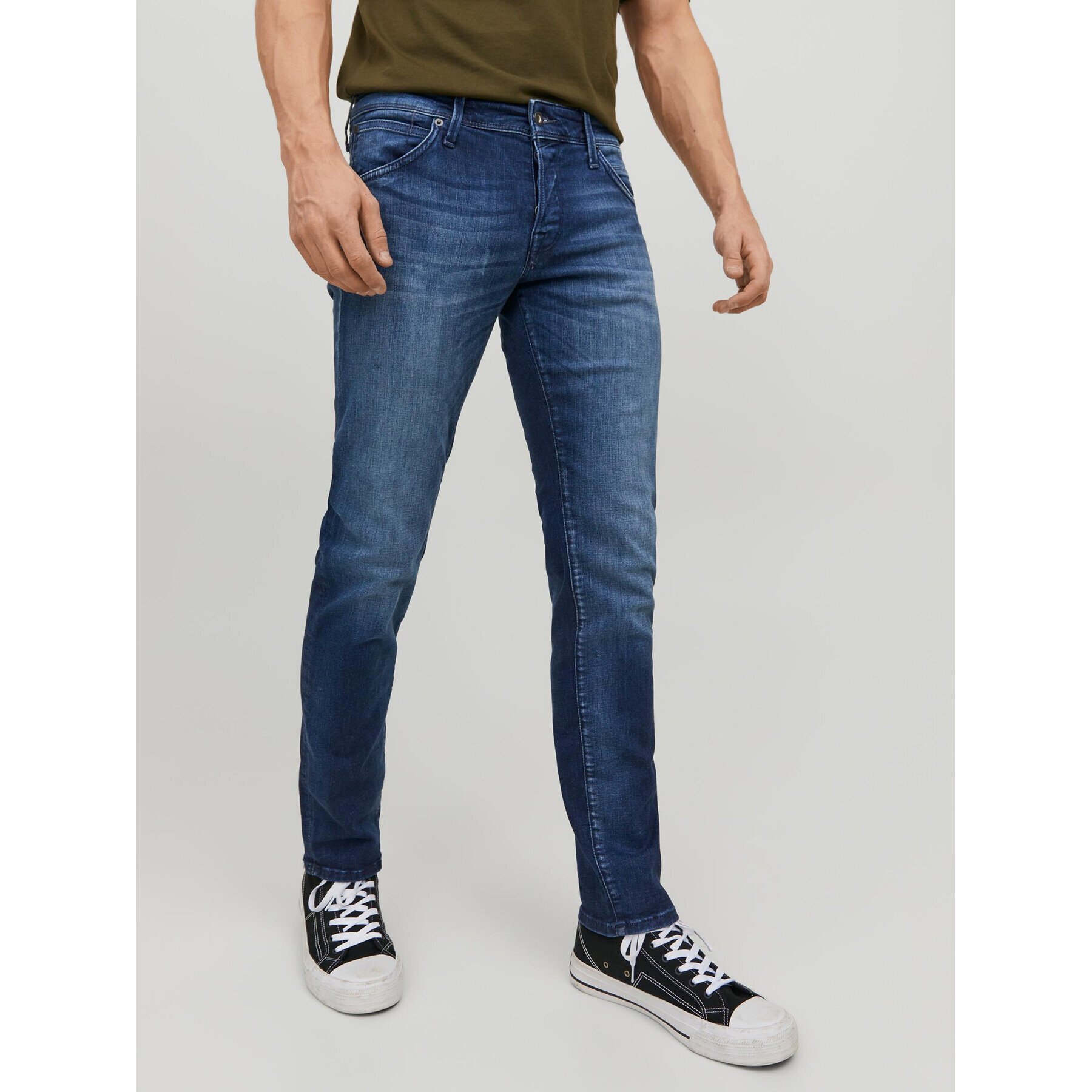 Jack&Jones Jeansy Glenn 12214782 Tmavomodrá Slim Fit - Pepit.cz