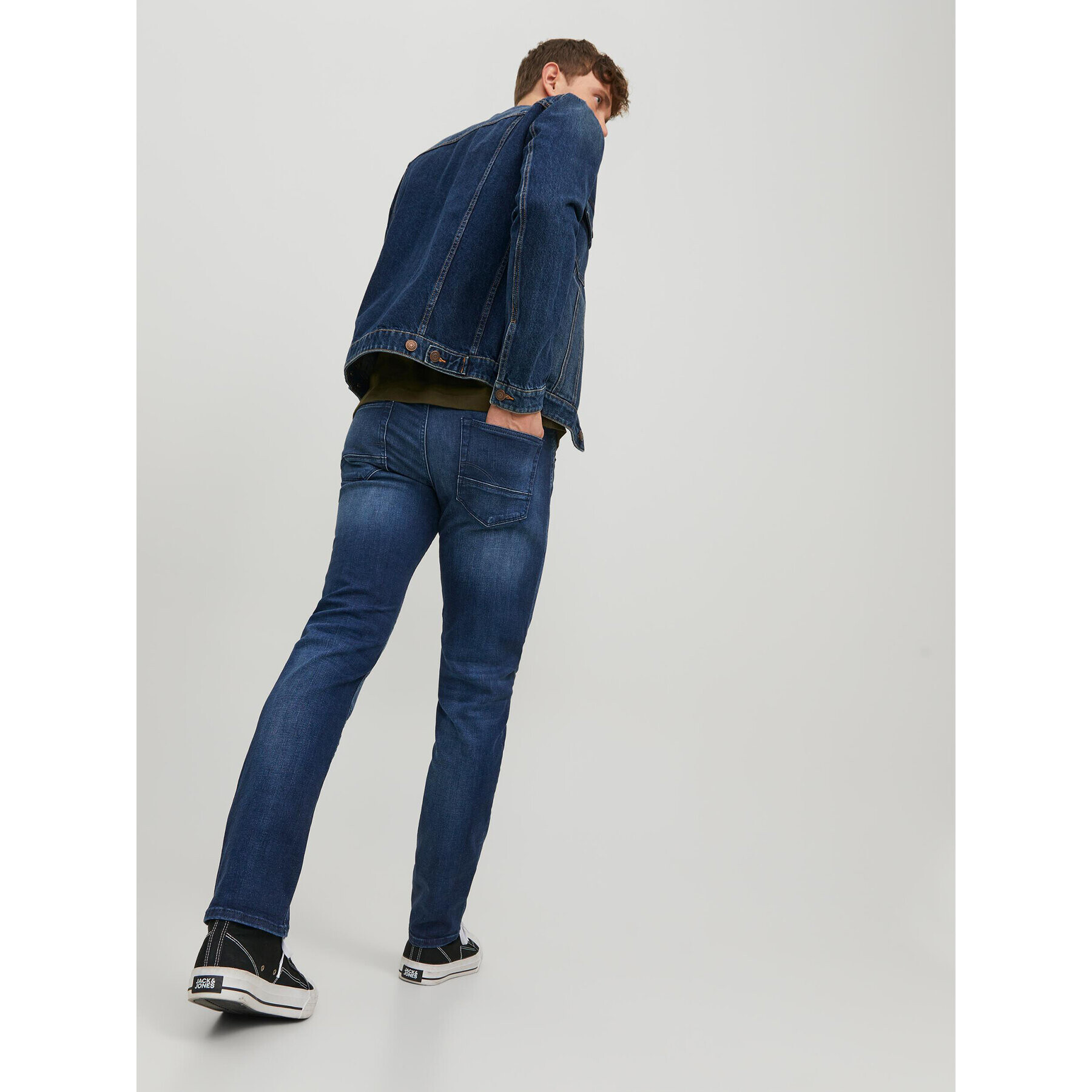 Jack&Jones Jeansy Glenn 12214782 Tmavomodrá Slim Fit - Pepit.cz