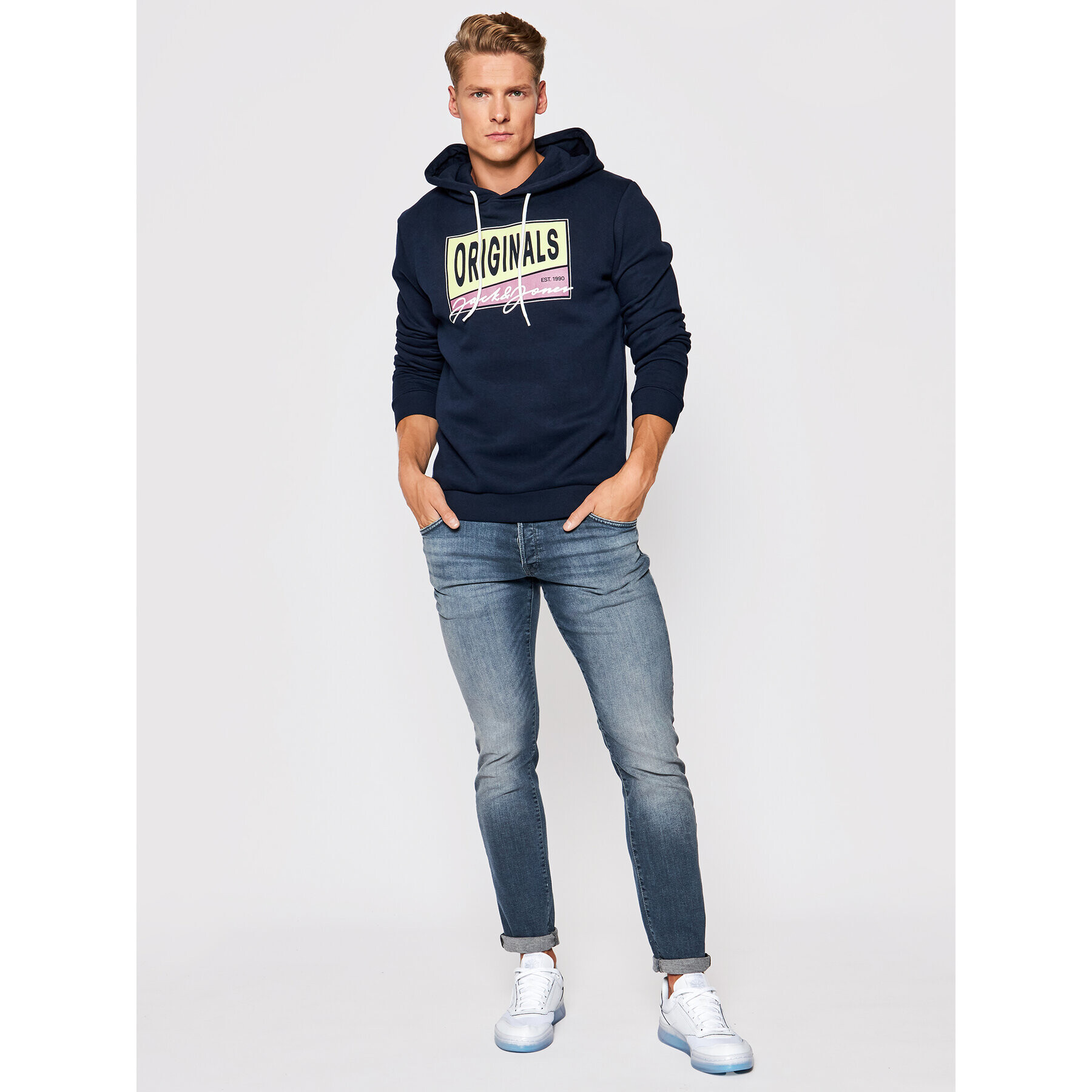 Jack&Jones Jeansy Glenn Fox Agi 12190837 Tmavomodrá Slim Fit - Pepit.cz