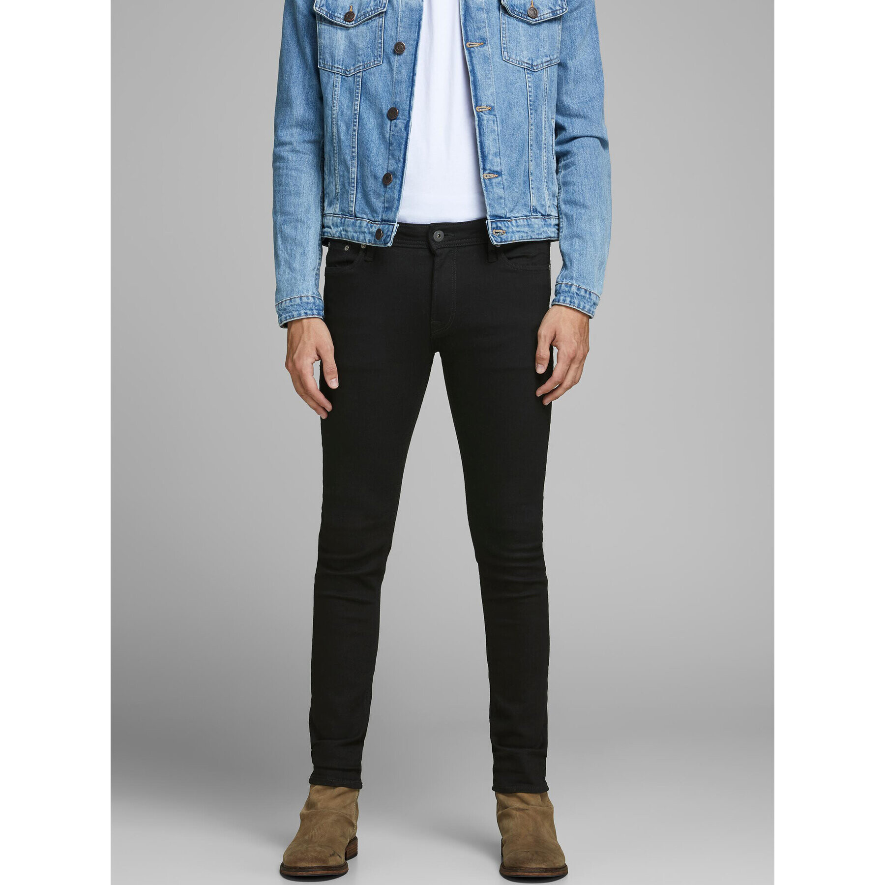 Jack&Jones Jeansy Liam 12109952 Černá Skinny Fit - Pepit.cz