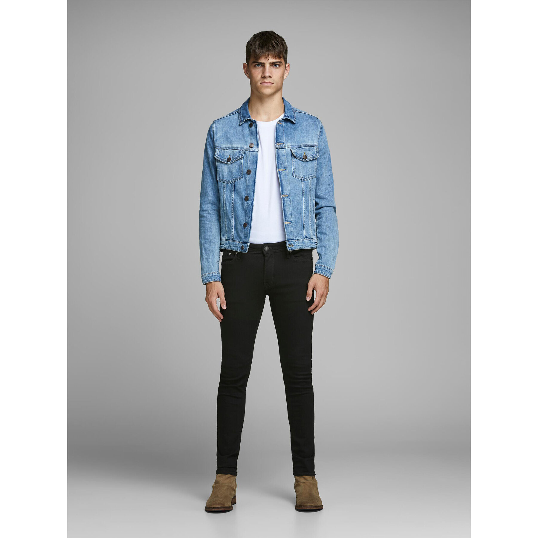 Jack&Jones Jeansy Liam 12109952 Černá Skinny Fit - Pepit.cz