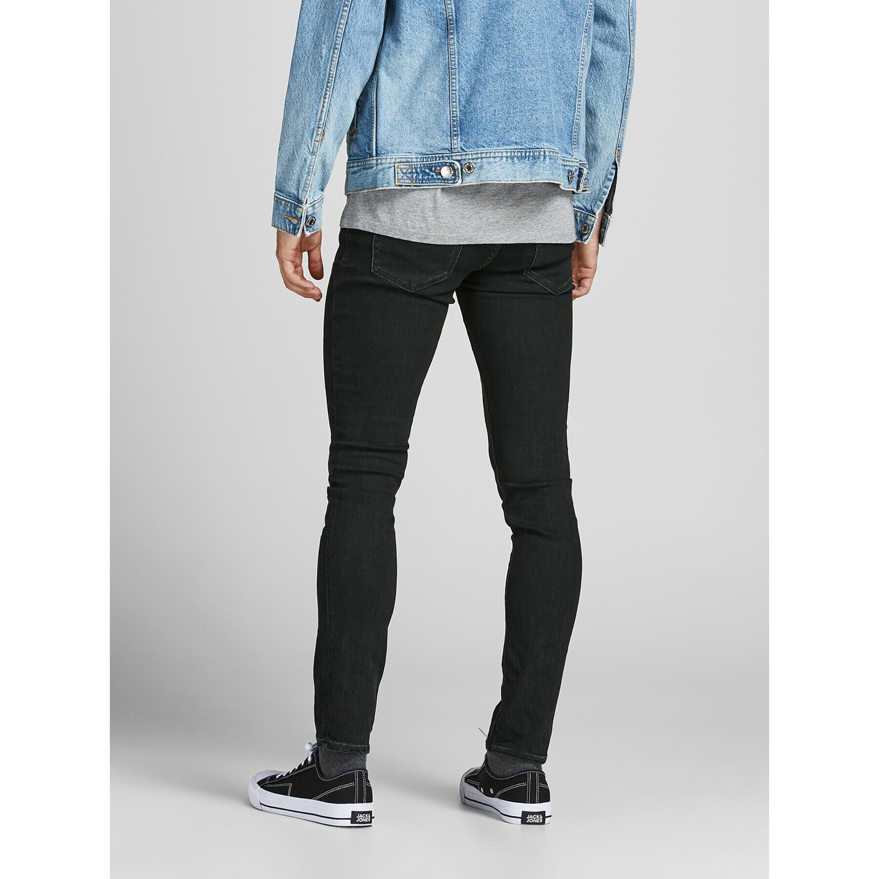 Jack&Jones Jeansy Liam 12190857 Černá Regular Fit - Pepit.cz