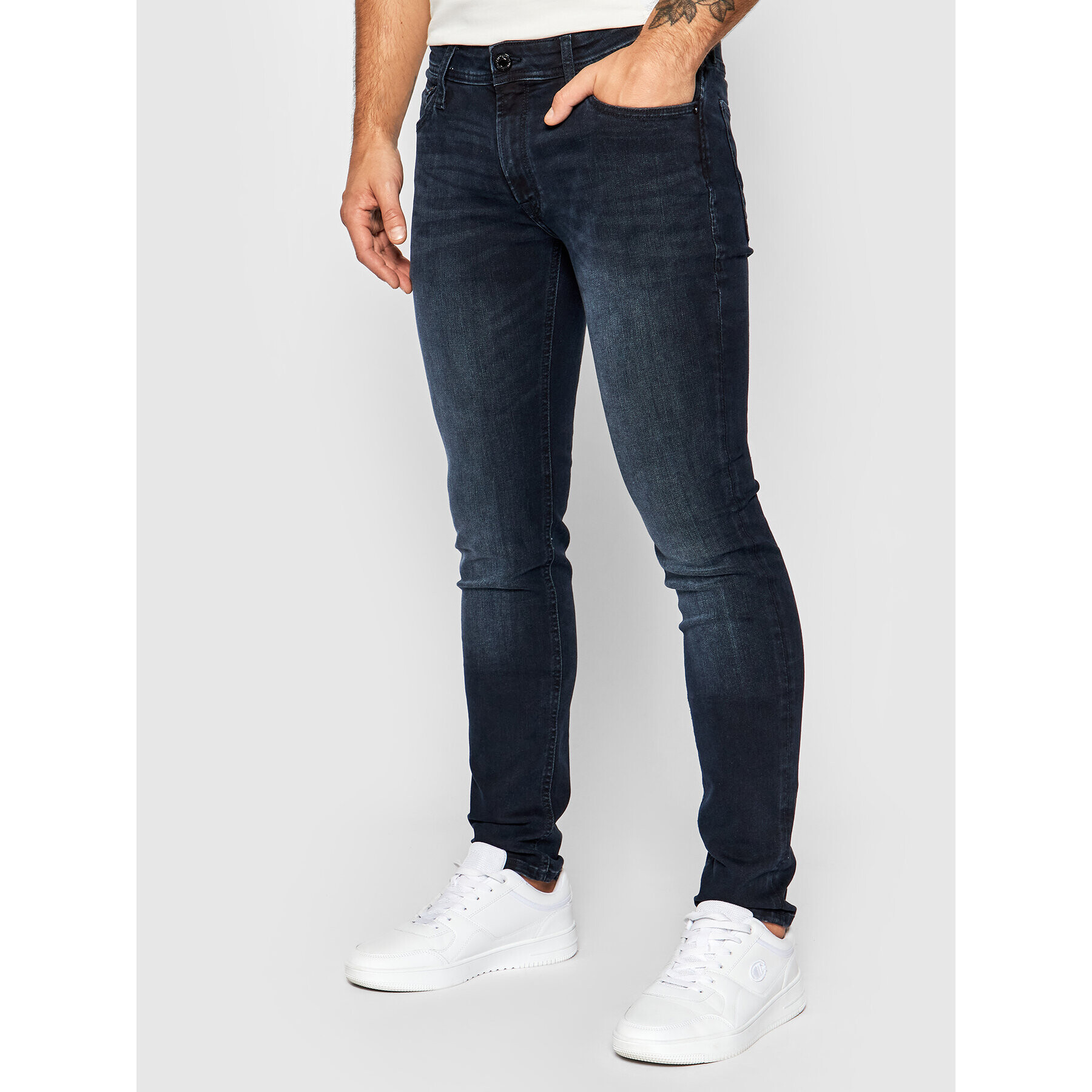 Jack&Jones Jeansy Liam Original Agi 12166852 Tmavomodrá Skinny Fit - Pepit.cz