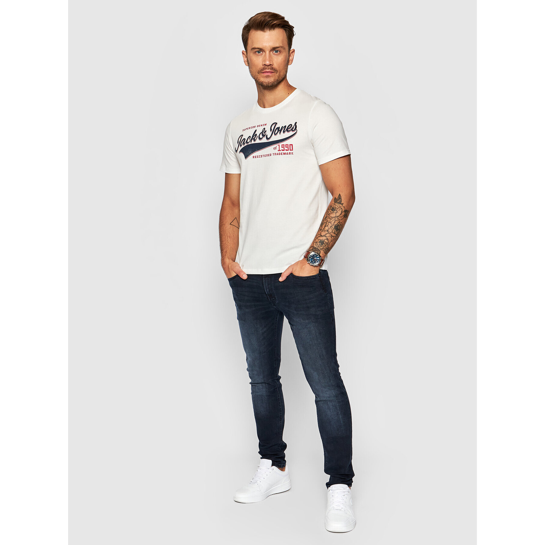 Jack&Jones Jeansy Liam Original Agi 12166852 Tmavomodrá Skinny Fit - Pepit.cz